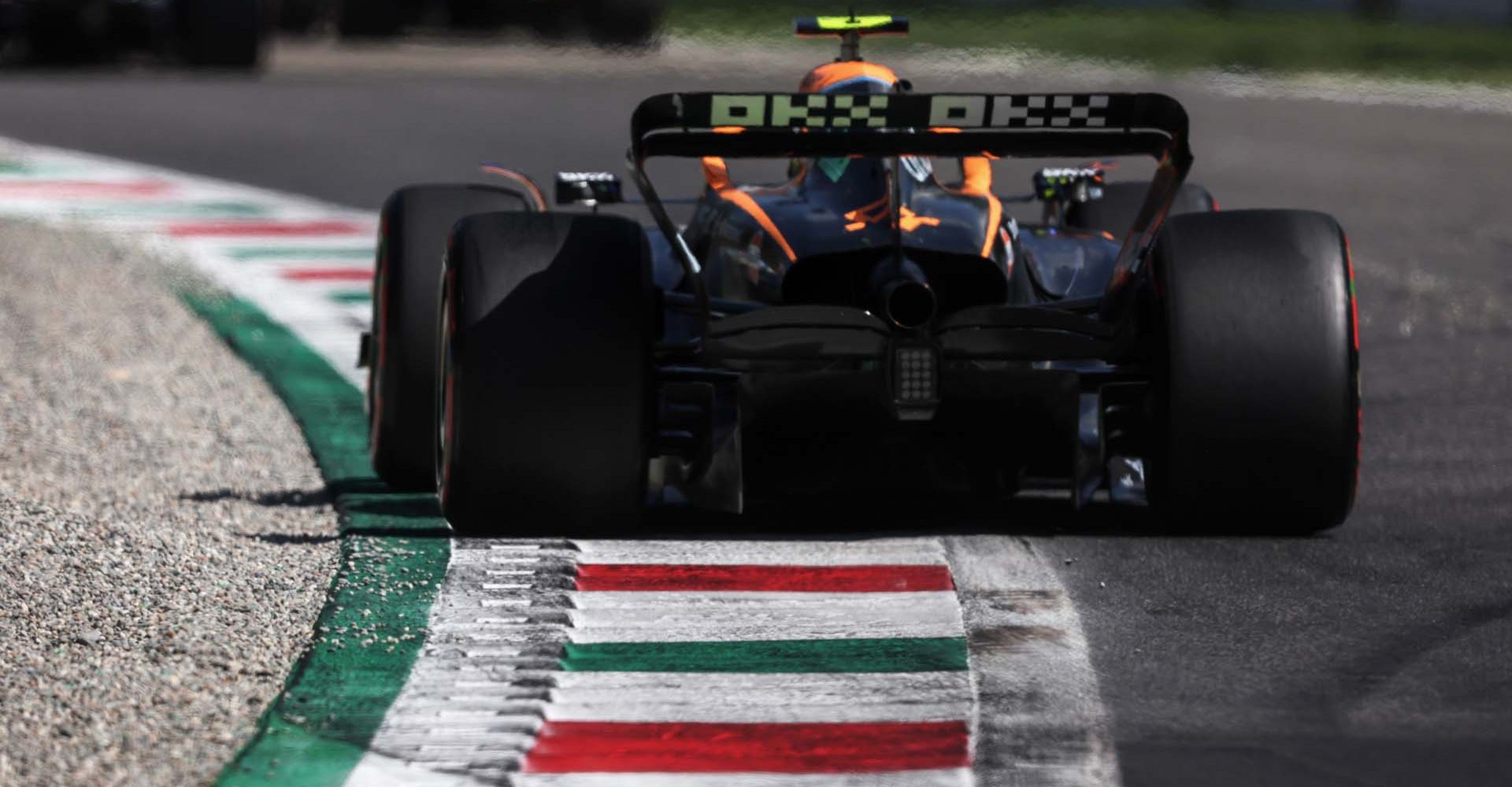 Lando Norris, McLaren MCL36 from rear