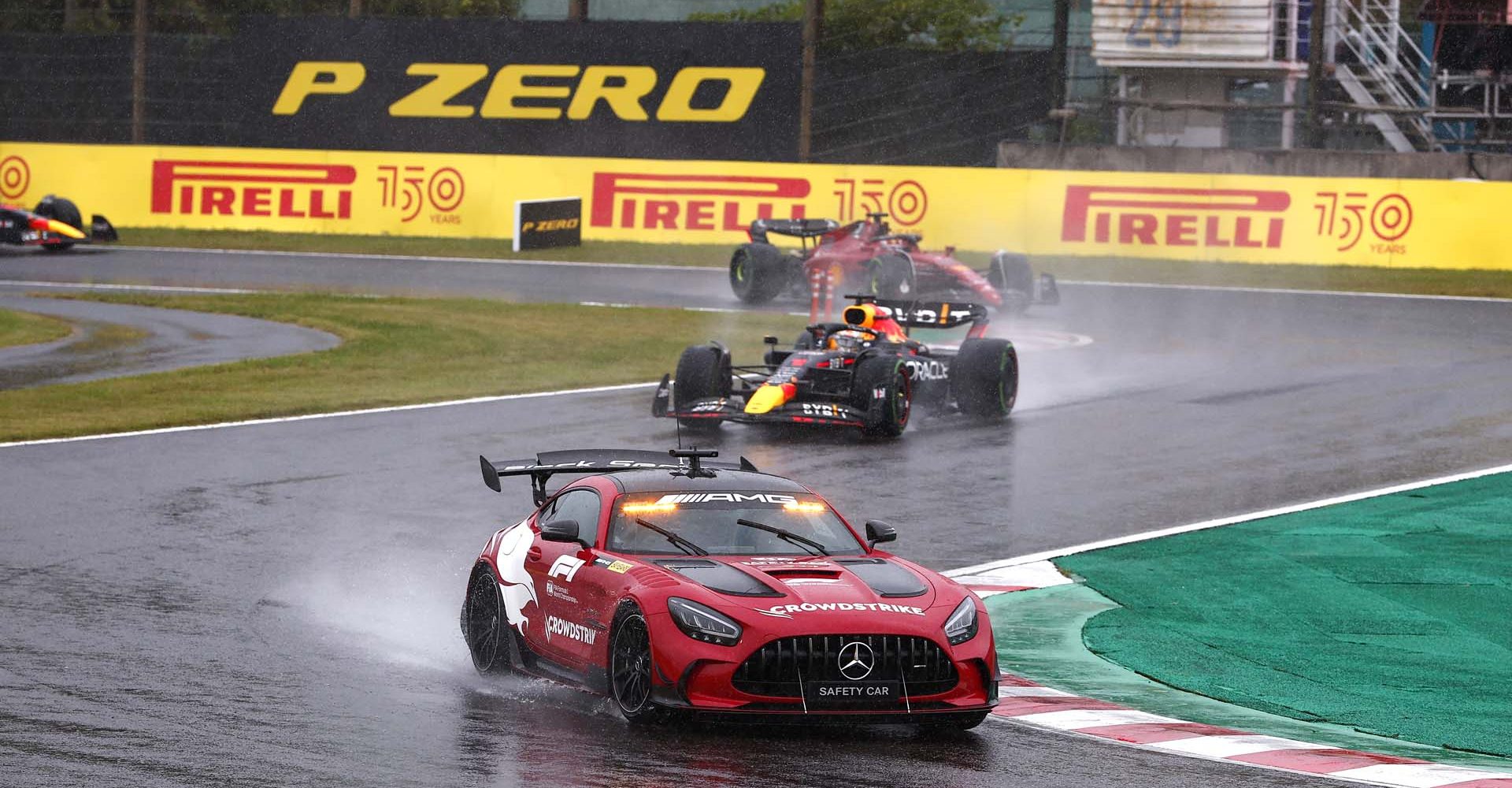 Safety Car, Bernd Mayländer, Max Verstappen Red Bull Charles Leclerc Ferrari