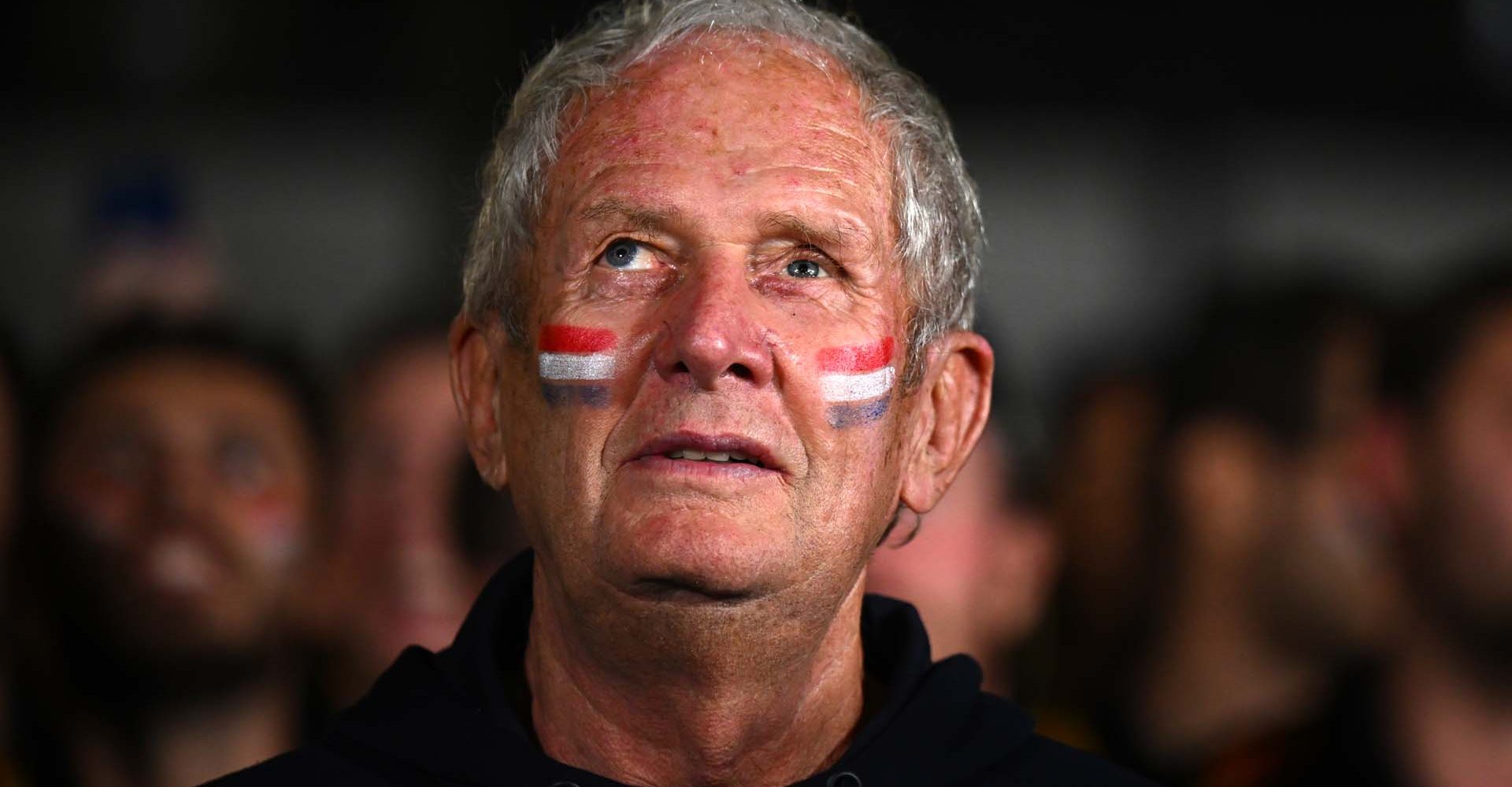 SUZUKA, JAPAN - OCTOBER 09: Red Bull Racing Team Consultant Dr Helmut Marko looks on after the F1 Grand Prix of Japan at Suzuka International Racing Course on October 09, 2022 in Suzuka, Japan. (Photo by Clive Mason/Getty Images)