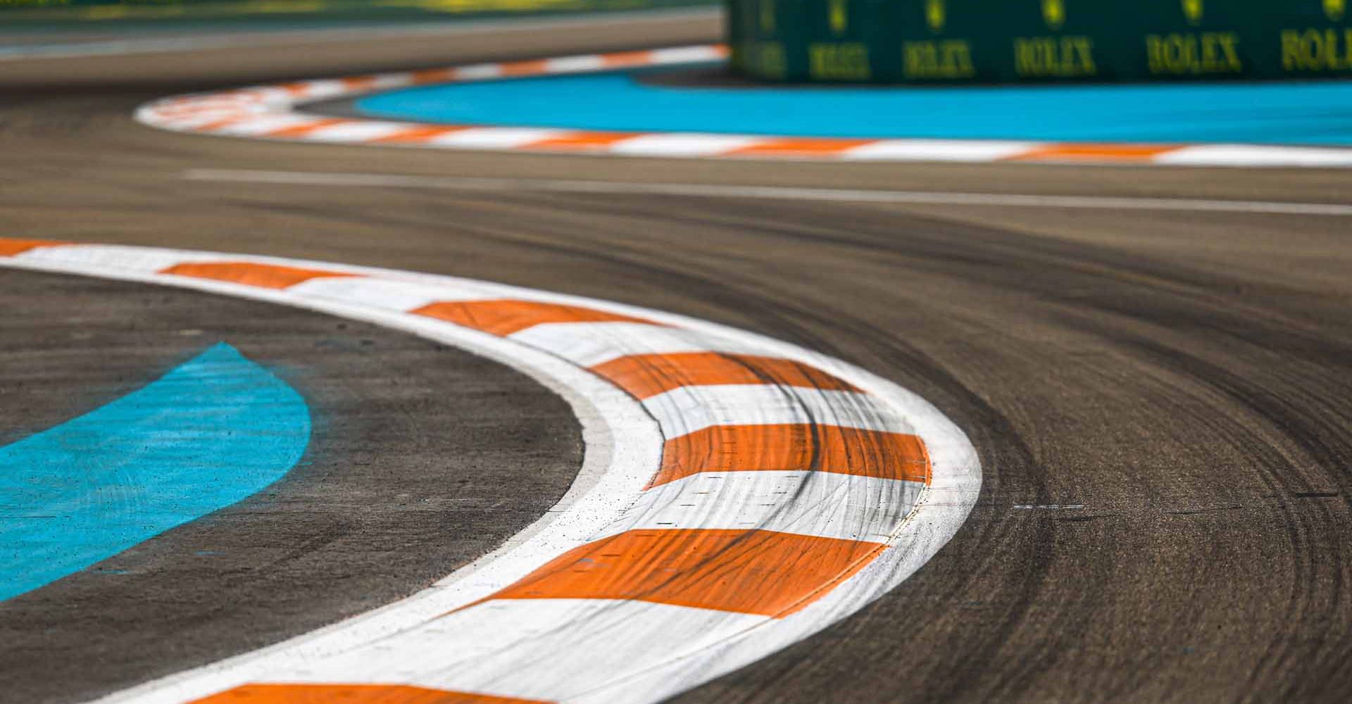 Track, kerb during the Formula 1 Crypto.com Miami Grand Prix 2022, 5th round of the 2022 FIA Formula One World Championship, on the Miami International Autodrome, from May 6 to 8, 2022 in Miami Gardens, Florida, United States of America - Photo Julien Delfosse / DPPI