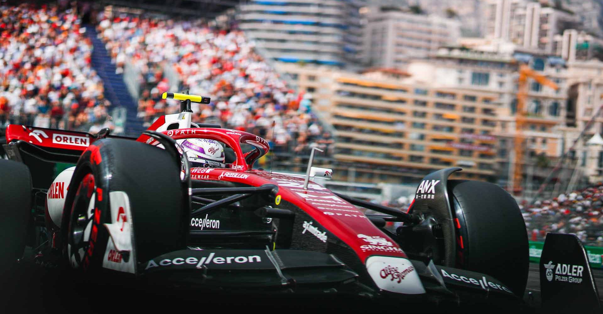 24 ZHOU Guanyu (chi), Alfa Romeo F1 Team ORLEN C42, action during the Formula 1 Grand Prix de Monaco 2022, 7th round of the 2022 FIA Formula One World Championship, on the Circuit de Monaco, from May 27 to 29, 2022 in Monte-Carlo, Monaco - Photo Antonin Vincent / DPPI