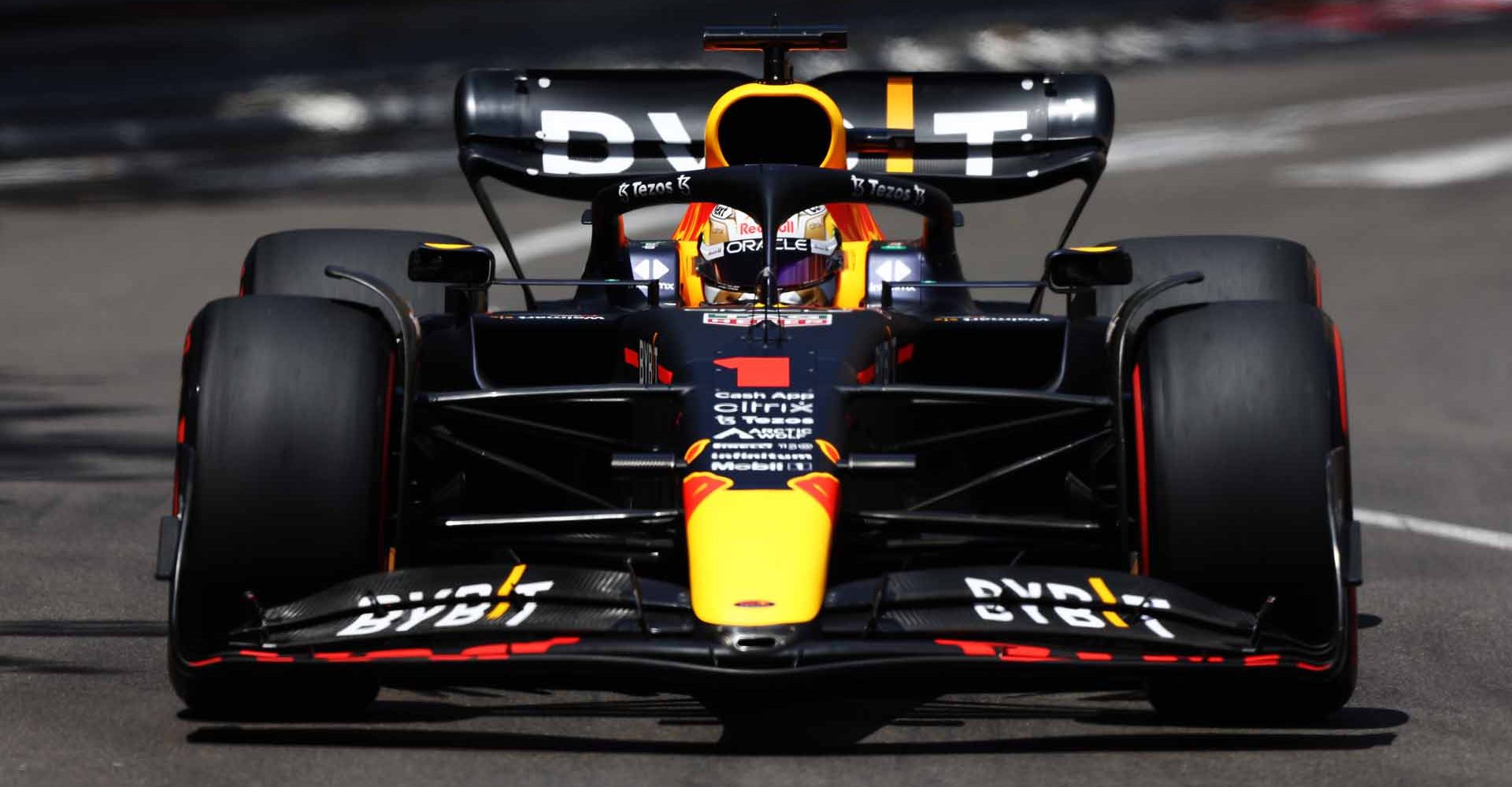 MONTE-CARLO, MONACO - MAY 28: Max Verstappen of the Netherlands driving the (1) Oracle Red Bull Racing RB18 on track during final practice ahead of the F1 Grand Prix of Monaco at Circuit de Monaco on May 28, 2022 in Monte-Carlo, Monaco. (Photo by Clive Rose/Getty Images)