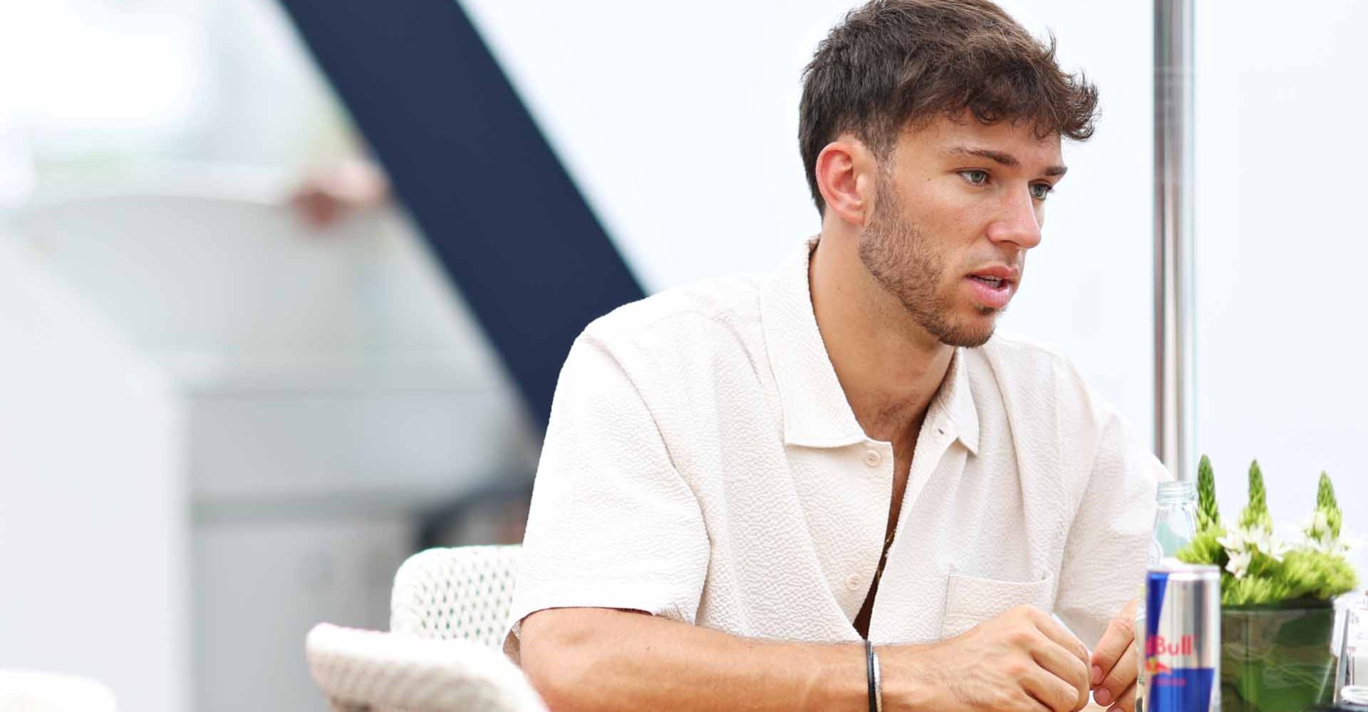 MONTE-CARLO, MONACO - MAY 26: Pierre Gasly of France and Scuderia AlphaTauri talks to the media in the Paddock during previews ahead of the F1 Grand Prix of Monaco at Circuit de Monaco on May 26, 2022 in Monte-Carlo, Monaco. (Photo by Peter Fox/Getty Images)