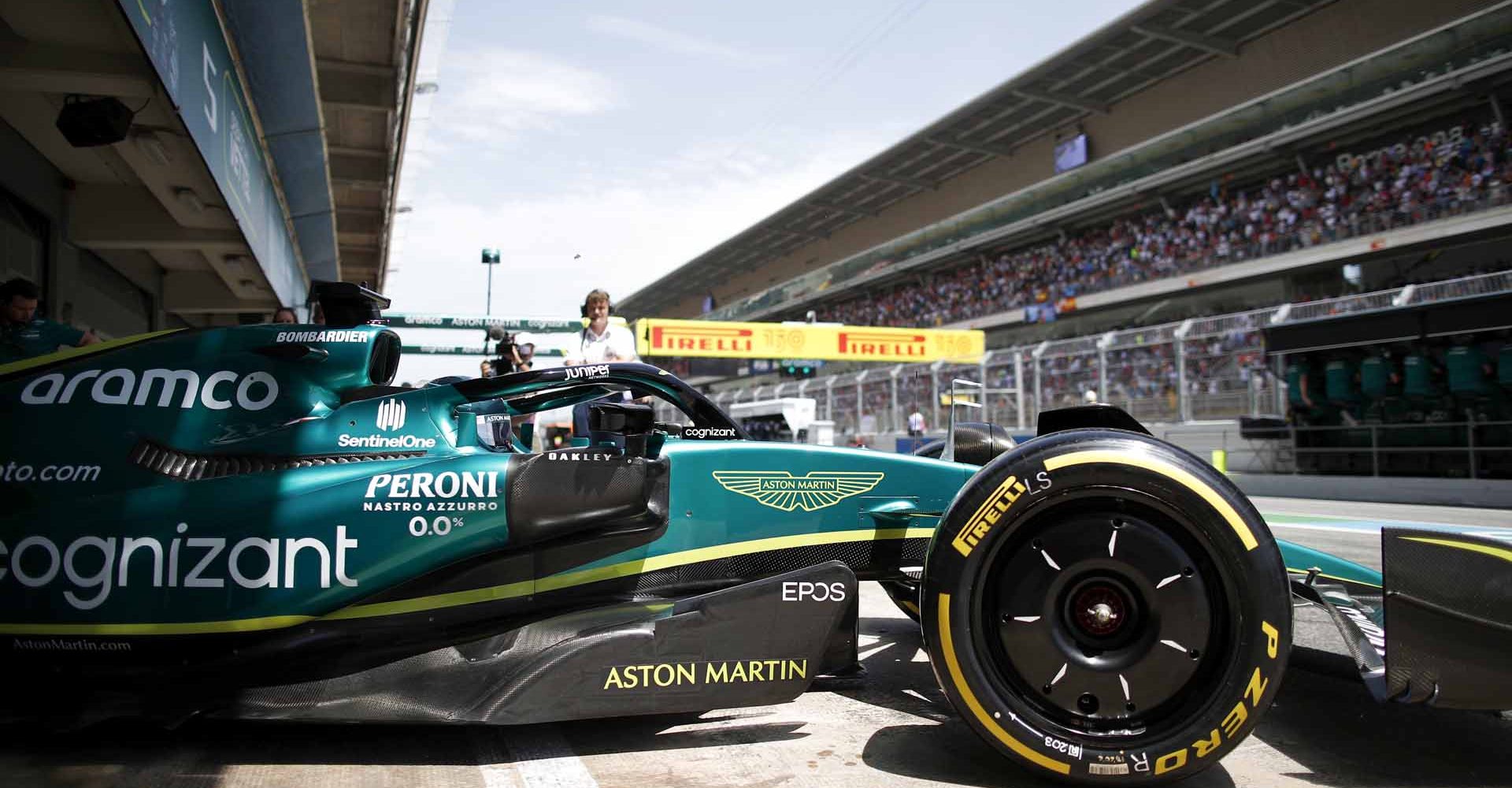 action, Circuit de Barcelona-Catalunya, GP2206a, F1, GP, Spain
Lance Stroll, Aston Martin AMR22, leaves the garage