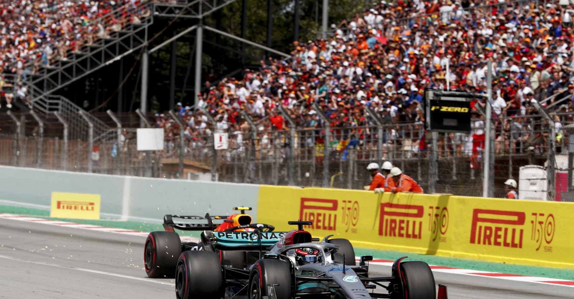 George Russell (Mercedes) Sergio Perez (Red Bull)