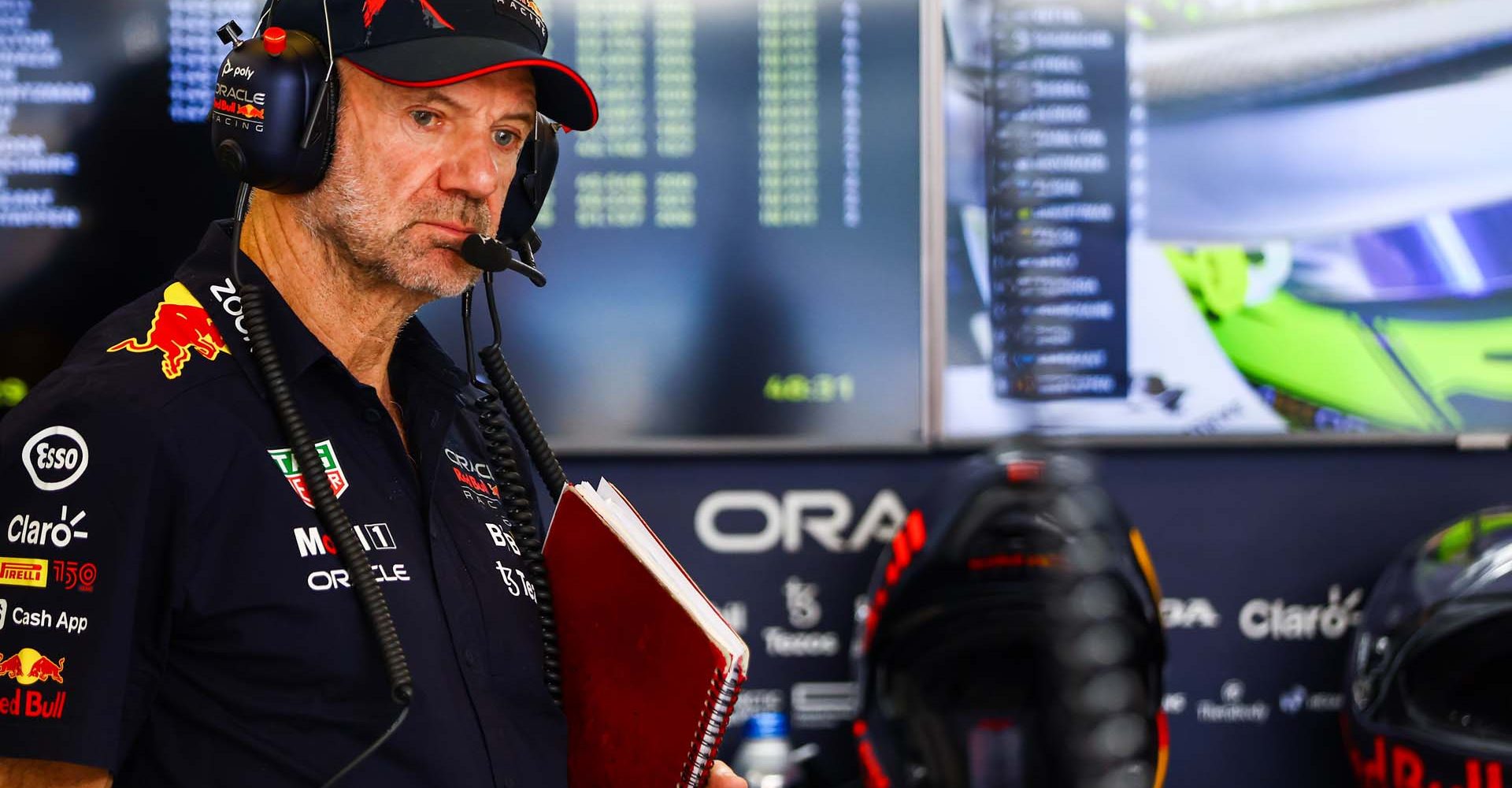 AUSTIN, TEXAS - OCTOBER 21: Adrian Newey, the Chief Technical Officer of Red Bull Racing looks on in the garage during practice ahead of the F1 Grand Prix of USA at Circuit of The Americas on October 21, 2022 in Austin, Texas. (Photo by Mark Thompson/Getty Images)