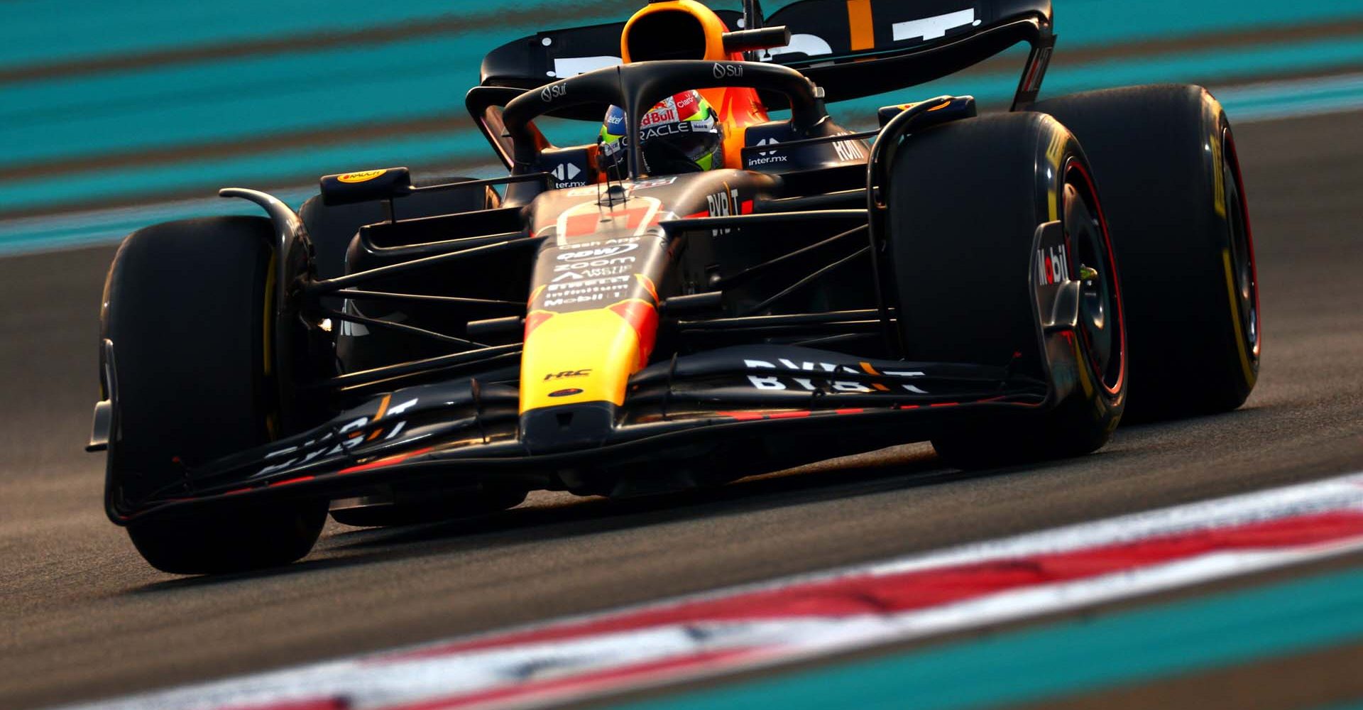 ABU DHABI, UNITED ARAB EMIRATES - NOVEMBER 24: Sergio Perez of Mexico driving the (11) Oracle Red Bull Racing RB19 on track during practice ahead of the F1 Grand Prix of Abu Dhabi at Yas Marina Circuit on November 24, 2023 in Abu Dhabi, United Arab Emirates. (Photo by Clive Rose/Getty Images) // Getty Images / Red Bull Content Pool // SI202311243191 // Usage for editorial use only //