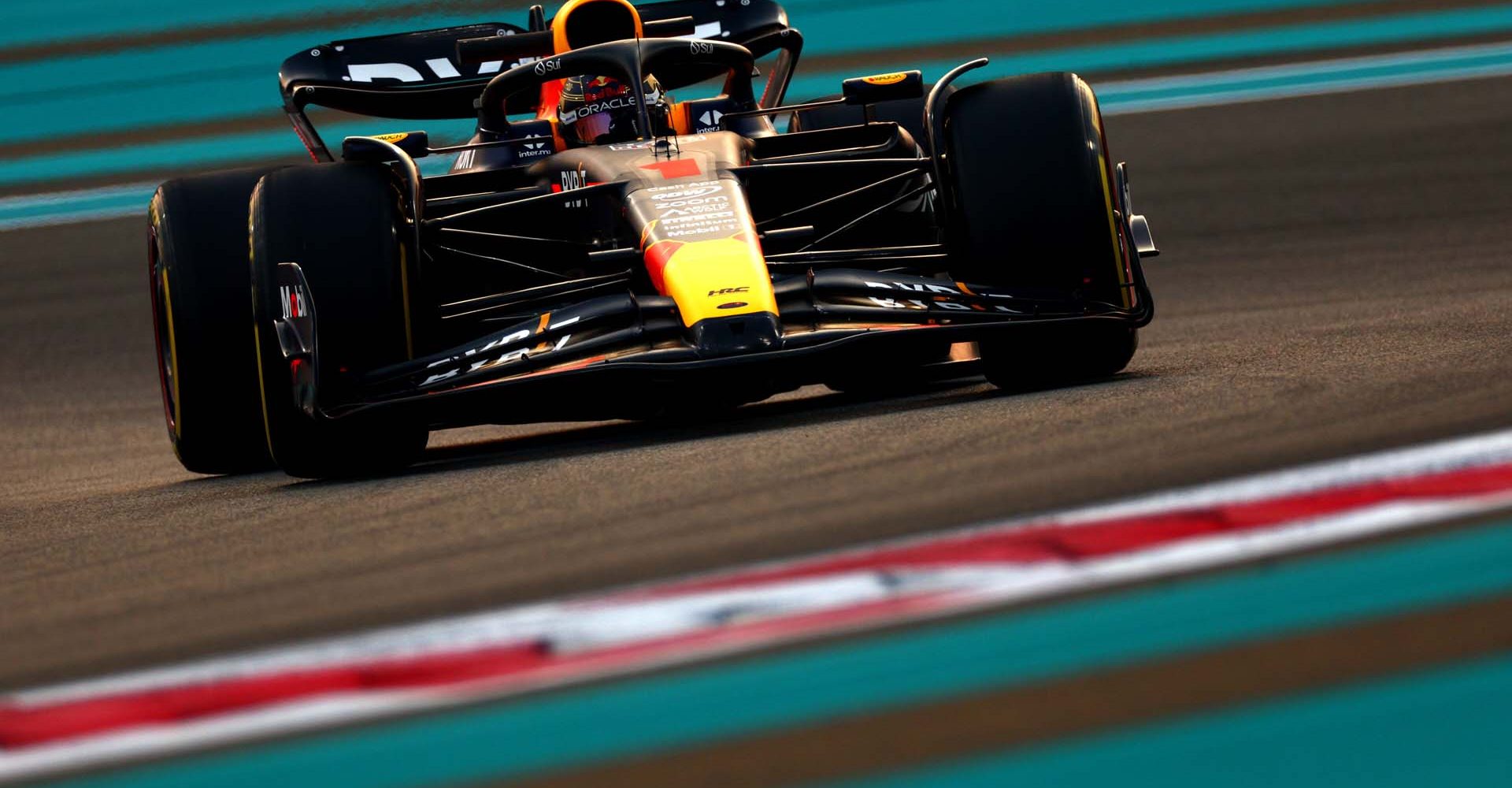 ABU DHABI, UNITED ARAB EMIRATES - NOVEMBER 24: Max Verstappen of the Netherlands driving the (1) Oracle Red Bull Racing RB19 on track during practice ahead of the F1 Grand Prix of Abu Dhabi at Yas Marina Circuit on November 24, 2023 in Abu Dhabi, United Arab Emirates. (Photo by Clive Rose/Getty Images) // Getty Images / Red Bull Content Pool // SI202311243345 // Usage for editorial use only //