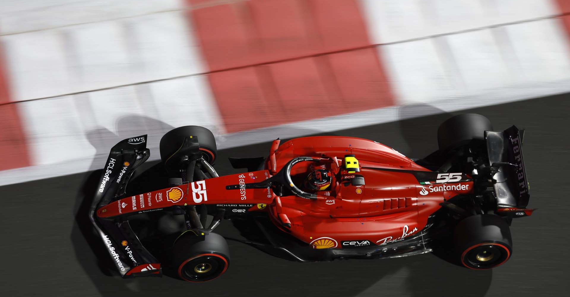 YAS MARINA CIRCUIT, UNITED ARAB EMIRATES - NOVEMBER 25: Carlos Sainz, Ferrari SF-23 during the Abu Dhabi GP at Yas Marina Circuit on Saturday November 25, 2023 in Abu Dhabi, United Arab Emirates. (Photo by Glenn Dunbar / LAT Images)