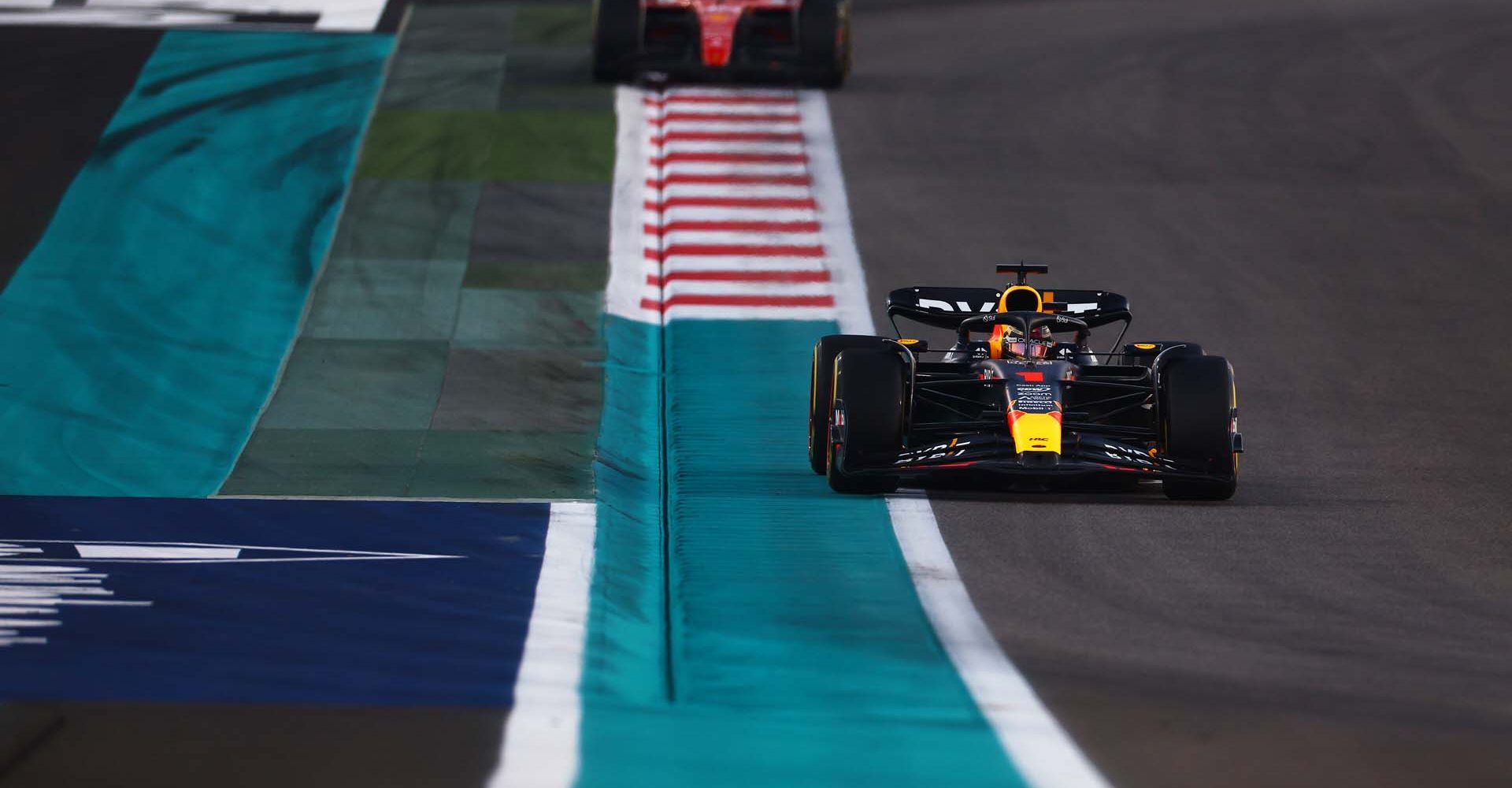 ABU DHABI, UNITED ARAB EMIRATES - NOVEMBER 26: Max Verstappen of the Netherlands driving the (1) Oracle Red Bull Racing RB19 on track during the F1 Grand Prix of Abu Dhabi at Yas Marina Circuit on November 26, 2023 in Abu Dhabi, United Arab Emirates. (Photo by Mark Thompson/Getty Images) // Getty Images / Red Bull Content Pool // SI202311260459 // Usage for editorial use only //