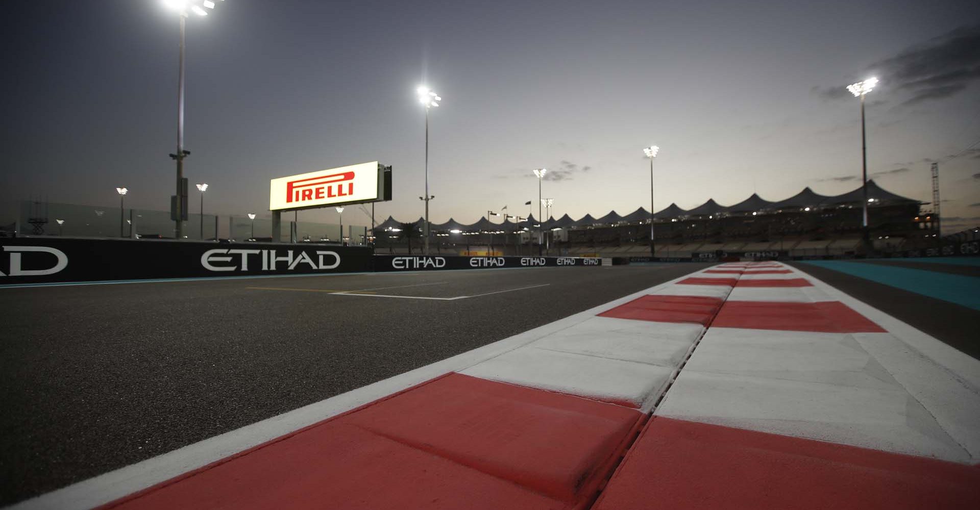 YAS MARINA CIRCUIT, UNITED ARAB EMIRATES - NOVEMBER 23: Pirelli branding during the Abu Dhabi GP at Yas Marina Circuit on Thursday November 23, 2023 in Abu Dhabi, United Arab Emirates. (Photo by Jake Grant / LAT Images)