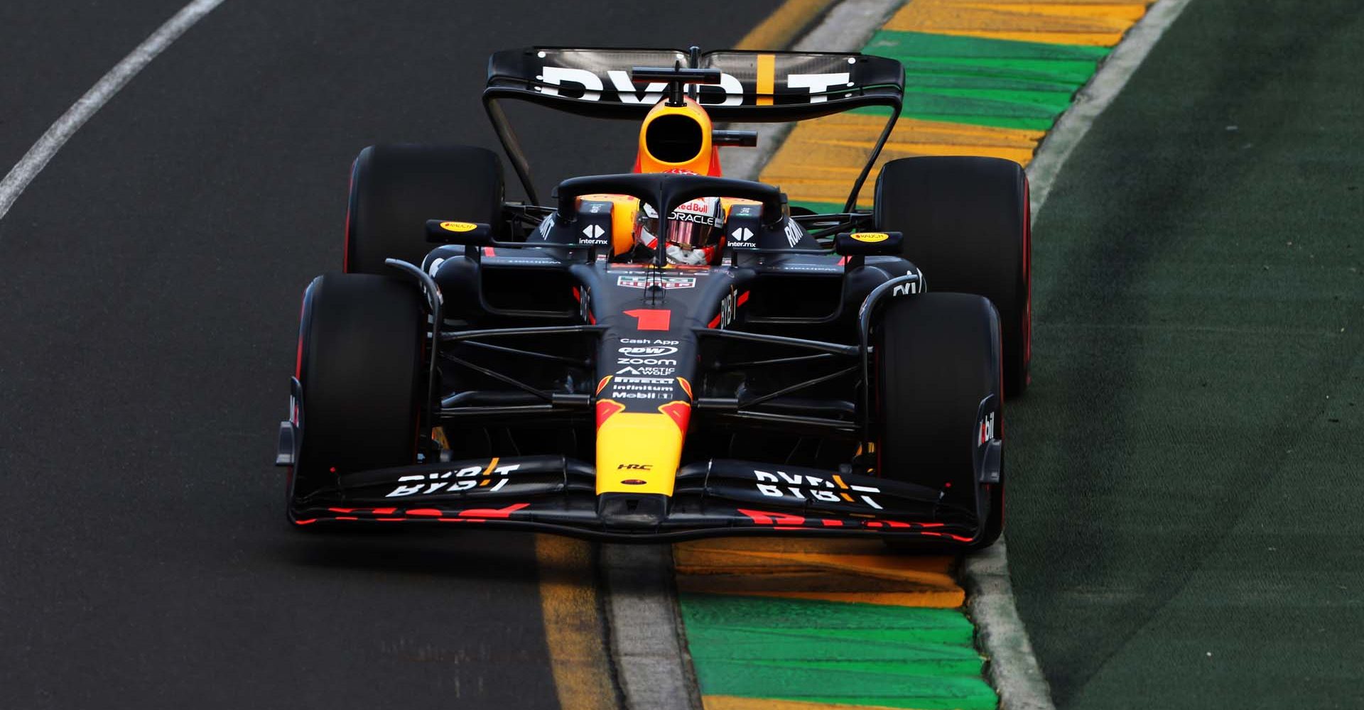 MELBOURNE, AUSTRALIA - MARCH 31: Max Verstappen of the Netherlands driving the (1) Oracle Red Bull Racing RB19 on track during practice ahead of the F1 Grand Prix of Australia at Albert Park Grand Prix Circuit on March 31, 2023 in Melbourne, Australia. (Photo by Robert Cianflone/Getty Images)