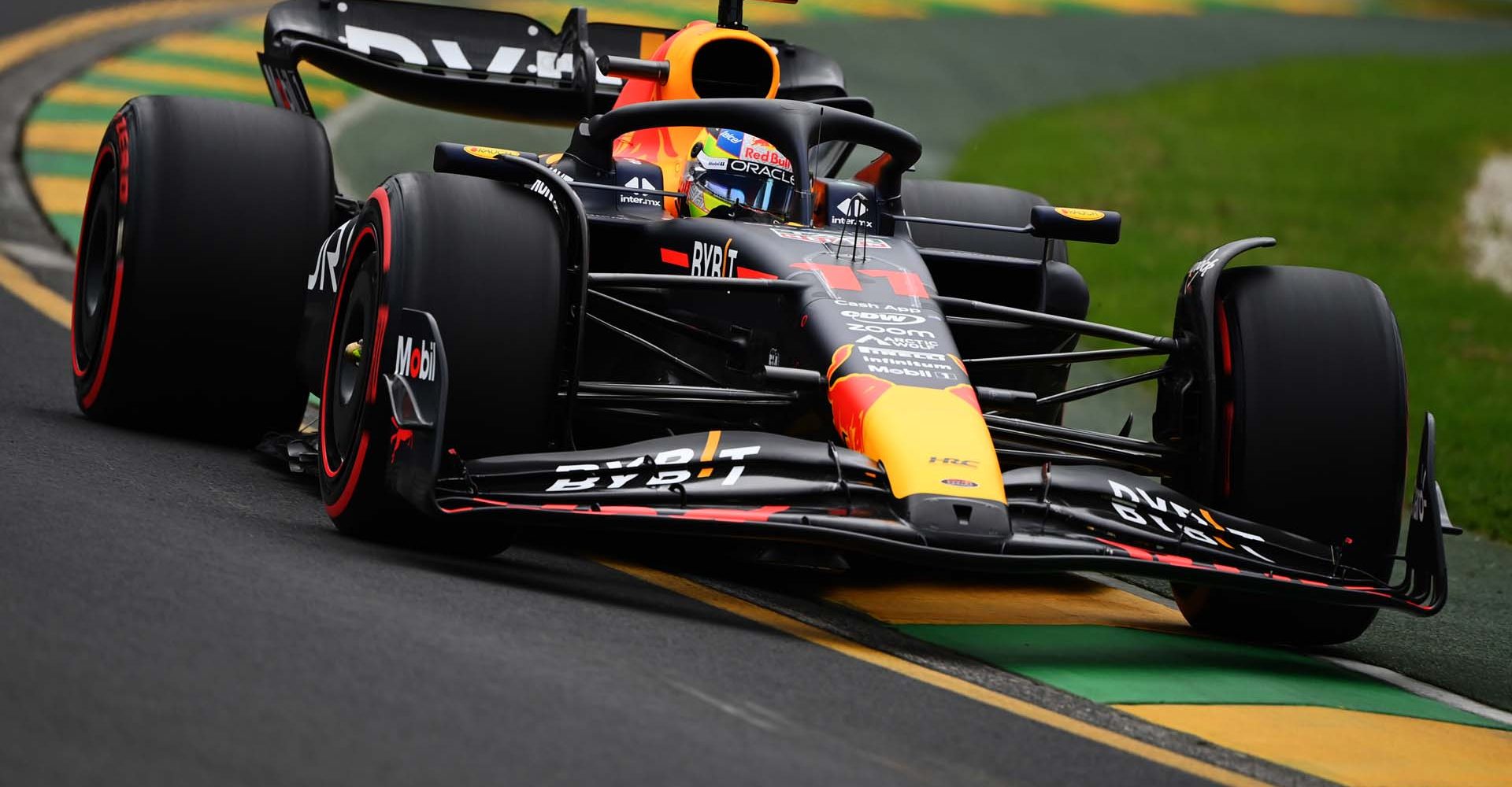 MELBOURNE, AUSTRALIA - APRIL 01: Sergio Perez of Mexico driving the (11) Oracle Red Bull Racing RB19 on track during qualifying ahead of the F1 Grand Prix of Australia at Albert Park Grand Prix Circuit on April 01, 2023 in Melbourne, Australia. (Photo by Quinn Rooney/Getty Images)