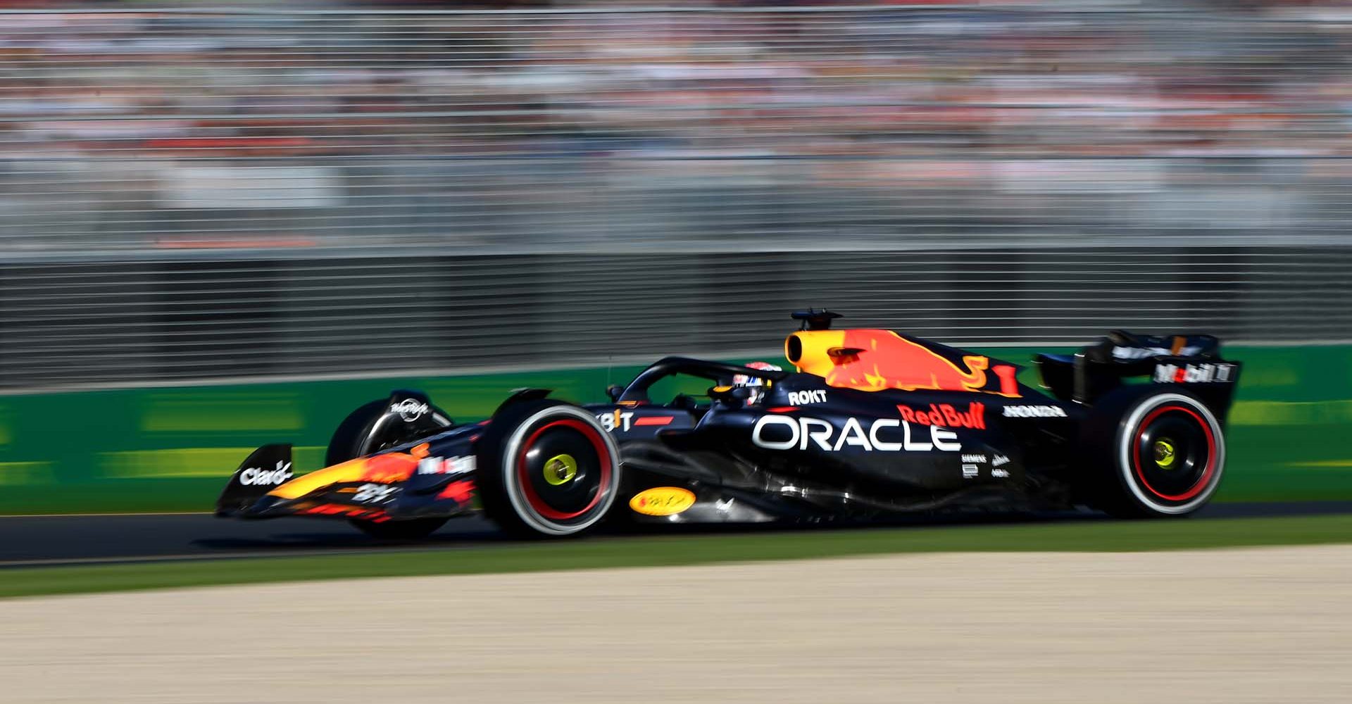 MELBOURNE, AUSTRALIA - APRIL 02: Max Verstappen of the Netherlands driving the (1) Oracle Red Bull Racing RB19 on track during the F1 Grand Prix of Australia at Albert Park Grand Prix Circuit on April 02, 2023 in Melbourne, Australia. (Photo by Quinn Rooney/Getty Images)