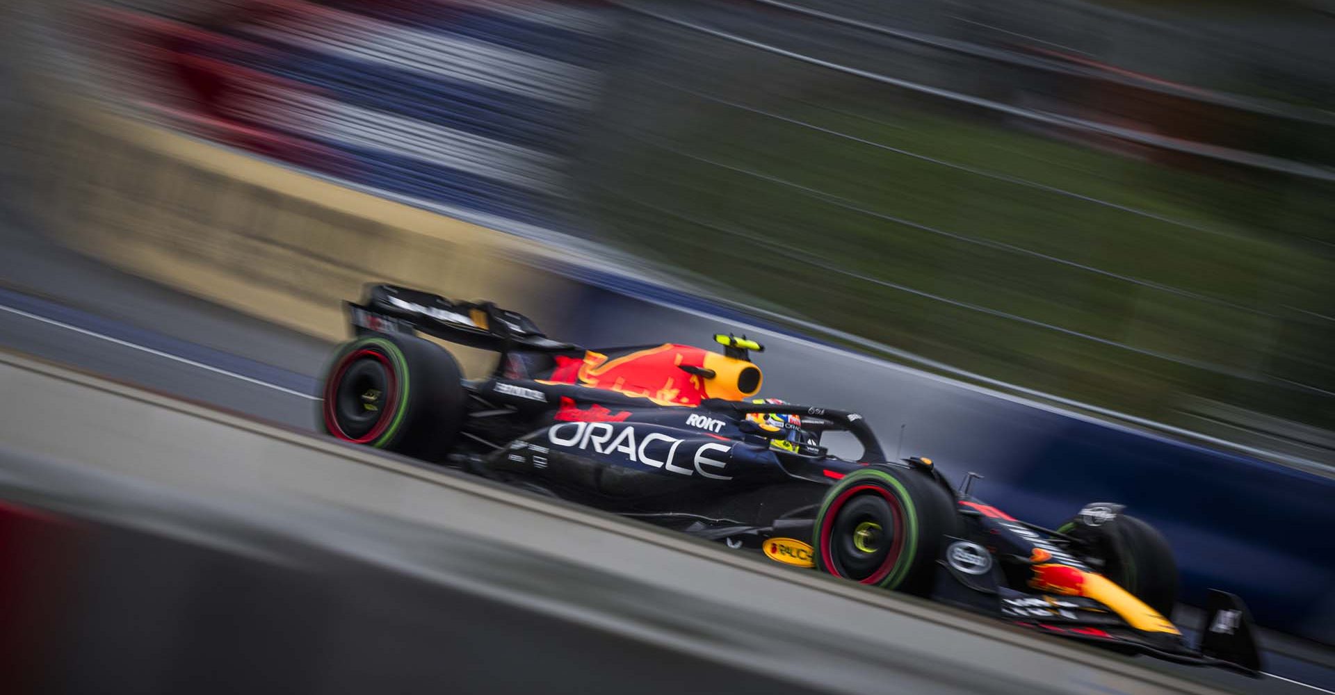 Sergio Perez races during the 10th Stop of the FIA Formula One World Championship at the  Red Bull Ring in Spielberg, Austria on July 1, 2023