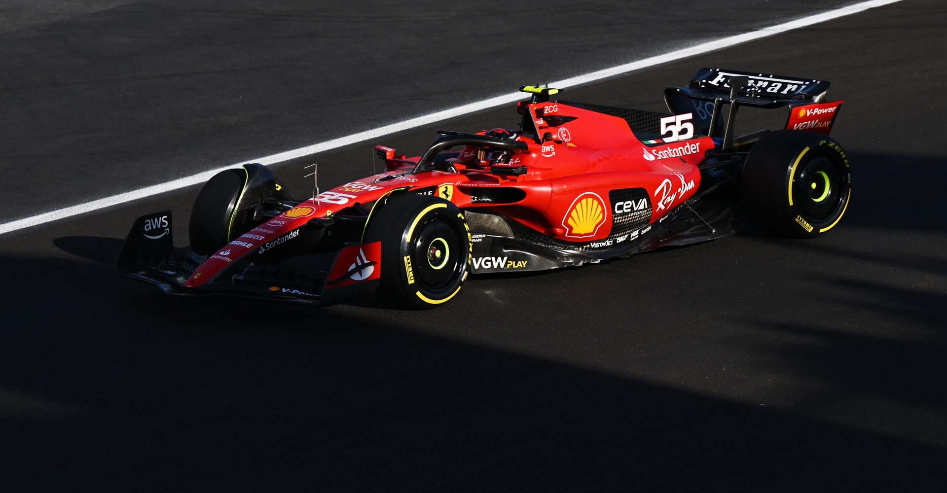 BAKU CITY CIRCUIT, AZERBAIJAN - APRIL 29: Carlos Sainz, Ferrari SF-23 during the Azerbaijan GP at Baku City Circuit on Saturday April 29, 2023 in Baku, Azerbaijan. (Photo by Simon Galloway / LAT Images)