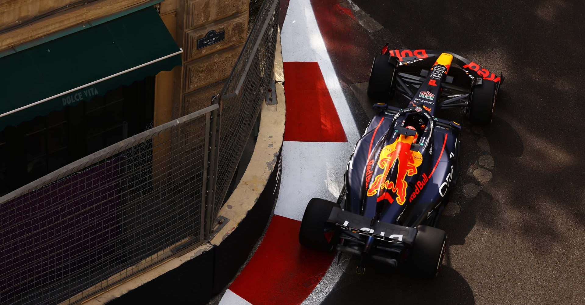 BAKU, AZERBAIJAN - APRIL 30: Max Verstappen of the Netherlands driving the (1) Oracle Red Bull Racing RB19 on track during the F1 Grand Prix of Azerbaijan at Baku City Circuit on April 30, 2023 in Baku, Azerbaijan. (Photo by Alex Pantling/Getty Images)