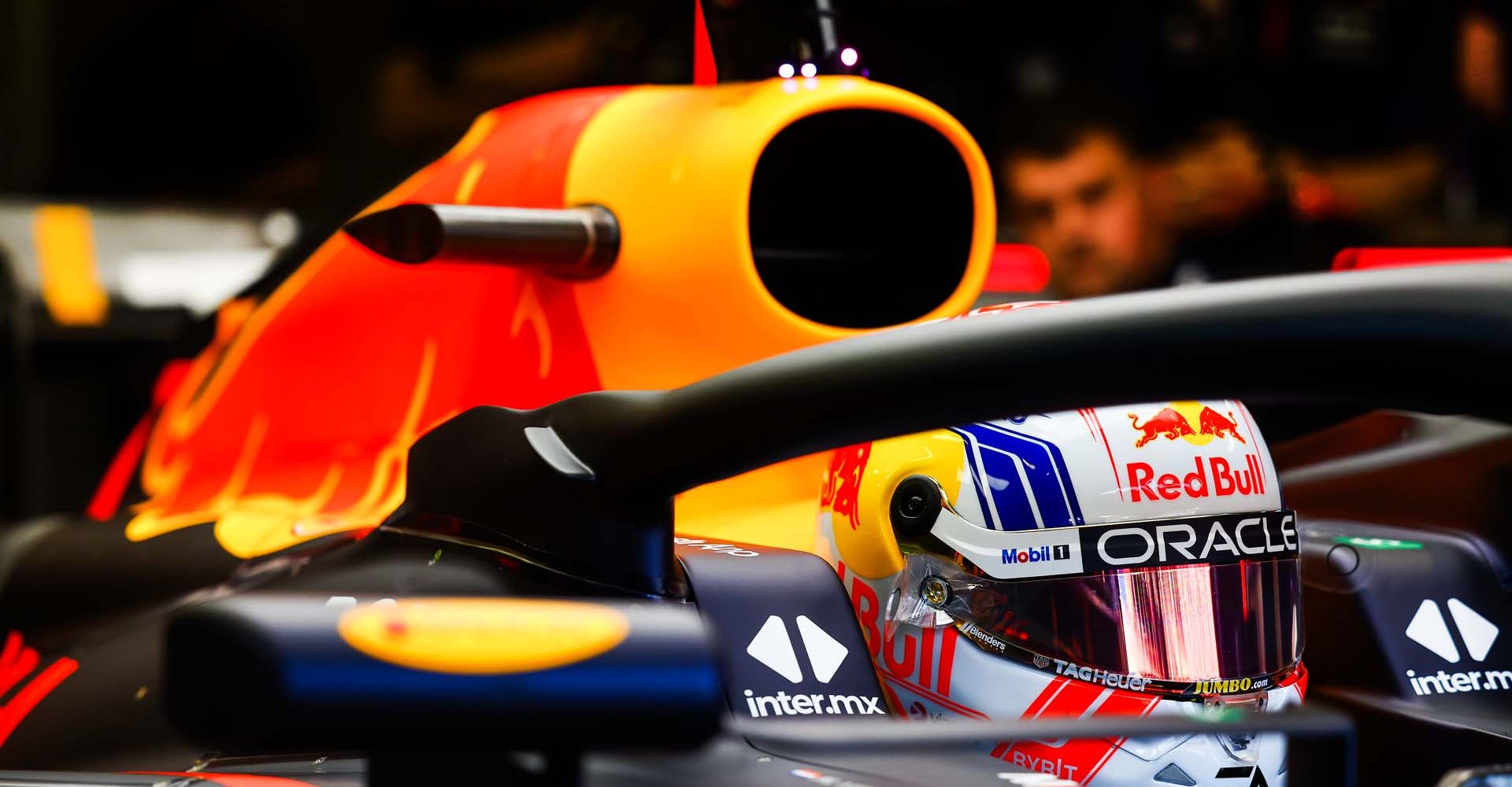 BAKU, AZERBAIJAN - APRIL 28: Max Verstappen of the Netherlands and Oracle Red Bull Racing prepares to drive in the garage during qualifying ahead of the F1 Grand Prix of Azerbaijan at Baku City Circuit on April 28, 2023 in Baku, Azerbaijan. (Photo by Mark Thompson/Getty Images)