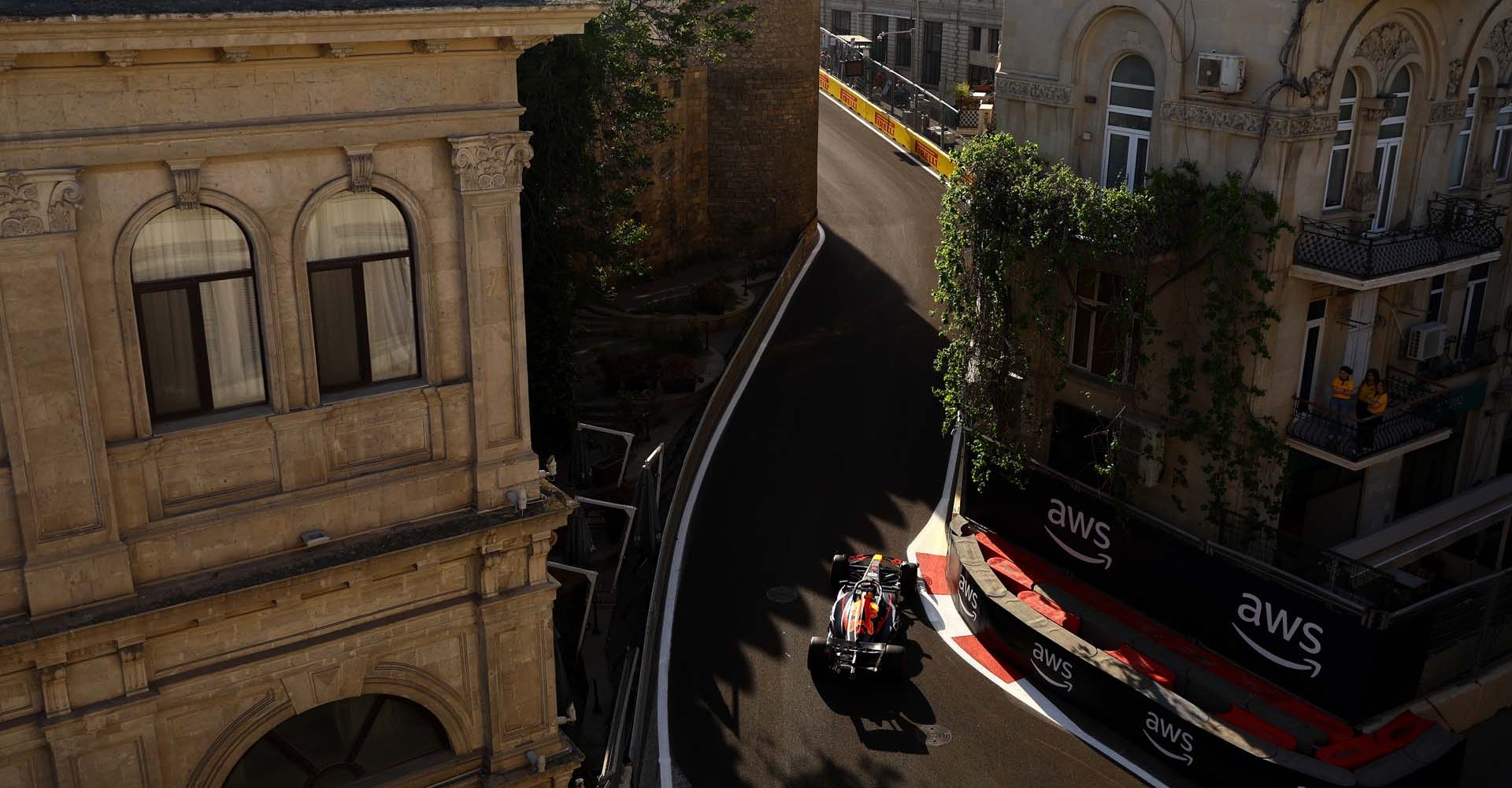 BAKU, AZERBAIJAN - APRIL 28: Max Verstappen of the Netherlands driving the (1) Oracle Red Bull Racing RB19 on track during qualifying ahead of the F1 Grand Prix of Azerbaijan at Baku City Circuit on April 28, 2023 in Baku, Azerbaijan. (Photo by Francois Nel/Getty Images)