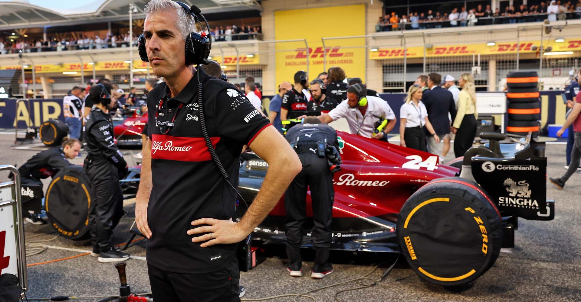 Alessandro Alunni Bravi (ITA) Alfa Romeo F1 Team Managing Director and Team Representative on the grid.
Formula One World Championship, Rd 1, Bahrain Grand Prix, Sunday 5th March 2023. Sakhir, Bahrain.