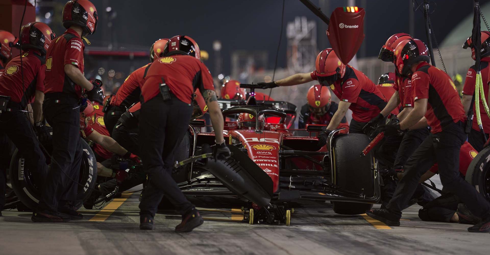 Charles Leclerc pitstop