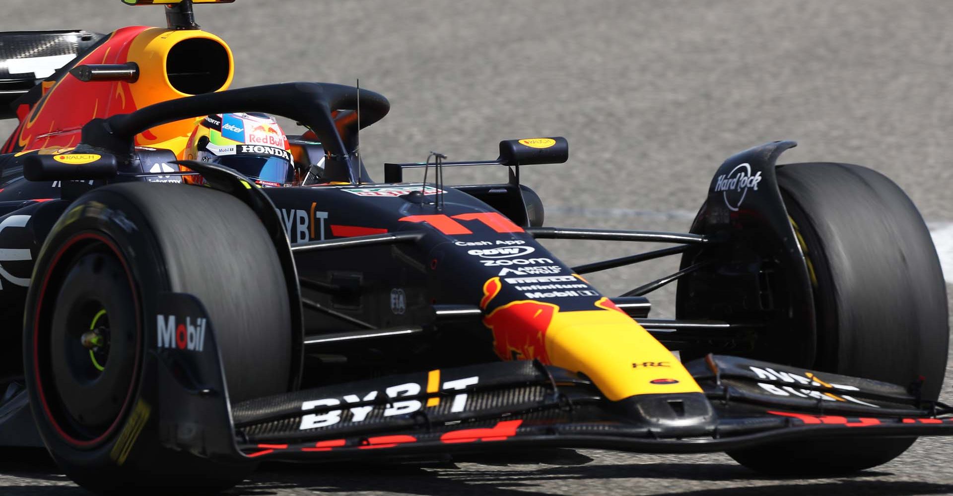 BAHRAIN, BAHRAIN - FEBRUARY 24: Sergio Perez of Mexico driving the (11) Oracle Red Bull Racing RB19 on track during day two of F1 Testing at Bahrain International Circuit on February 24, 2023 in Bahrain, Bahrain. (Photo by Peter Fox/Getty Images)