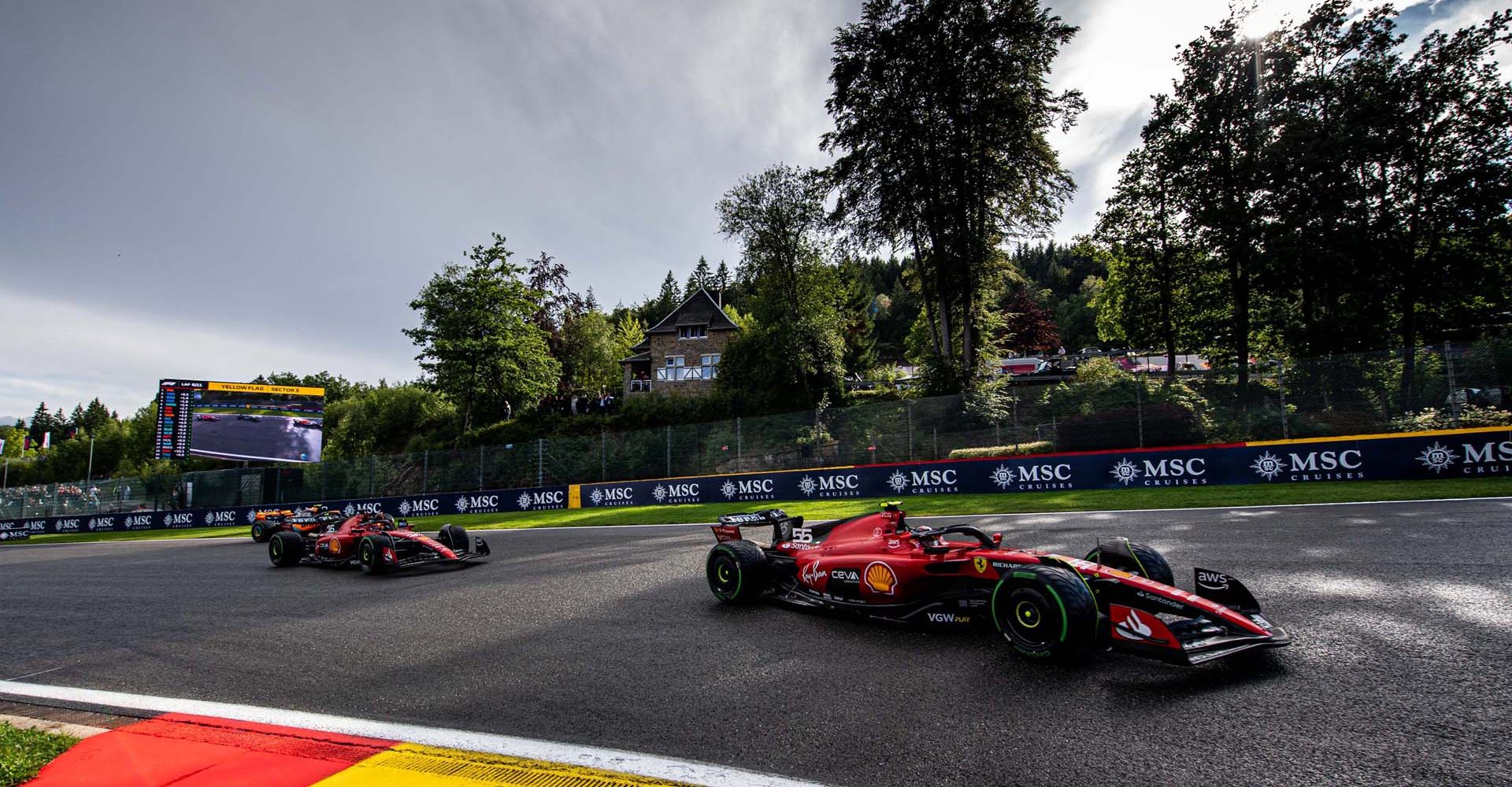 3 - GP BELGIO1/2023 - SABATO 29/07/2023 - credit: @Scuderia Ferrari Press Office Carlos Sainz, Charles Leclerc