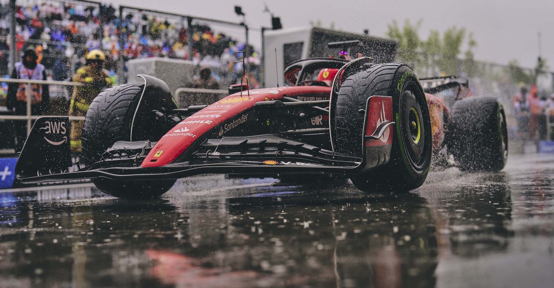 FERRARI F1 GP CANADA VENERDI  @Scuderia Ferrari Press Office Charles Leclerc, rain, wet, beauty, intermediate