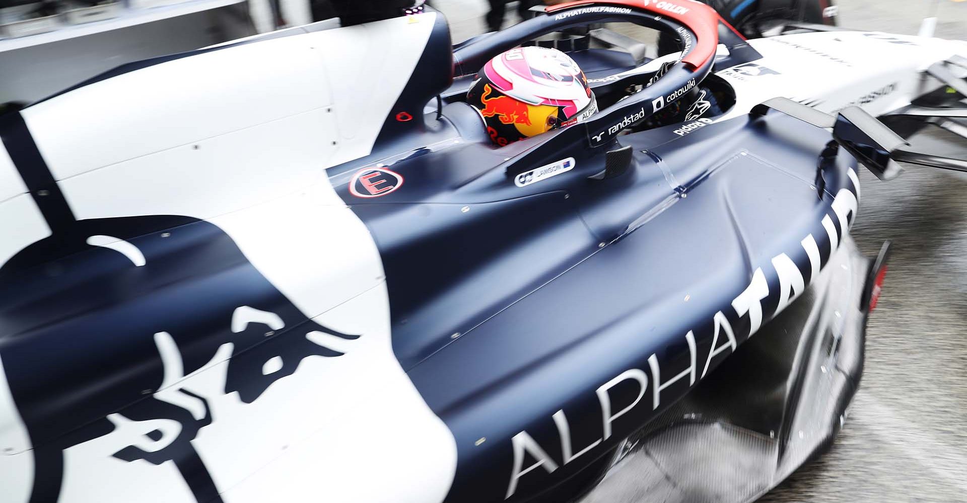 ZANDVOORT, NETHERLANDS - AUGUST 26: Liam Lawson of New Zealand driving the (40) Scuderia AlphaTauri AT04 leaves the garage during final practice ahead of the F1 Grand Prix of The Netherlands at Circuit Zandvoort on August 26, 2023 in Zandvoort, Netherlands. (Photo by Peter Fox/Getty Images)