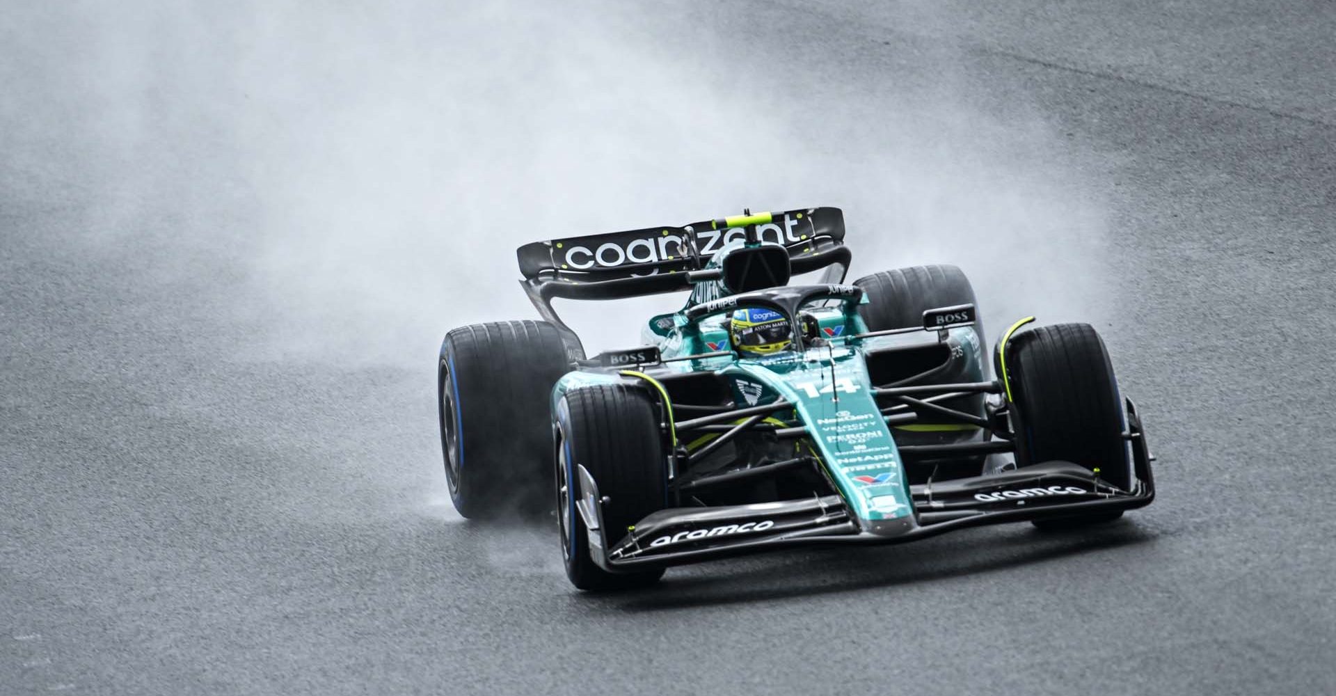 CIRCUIT ZANDVOORT, NETHERLANDS - AUGUST 26: Fernando Alonso, Aston Martin AMR23 during the Dutch GP at Circuit Zandvoort on Saturday August 26, 2023 in North Holland, Netherlands. (Photo by Simon Galloway / LAT Images)