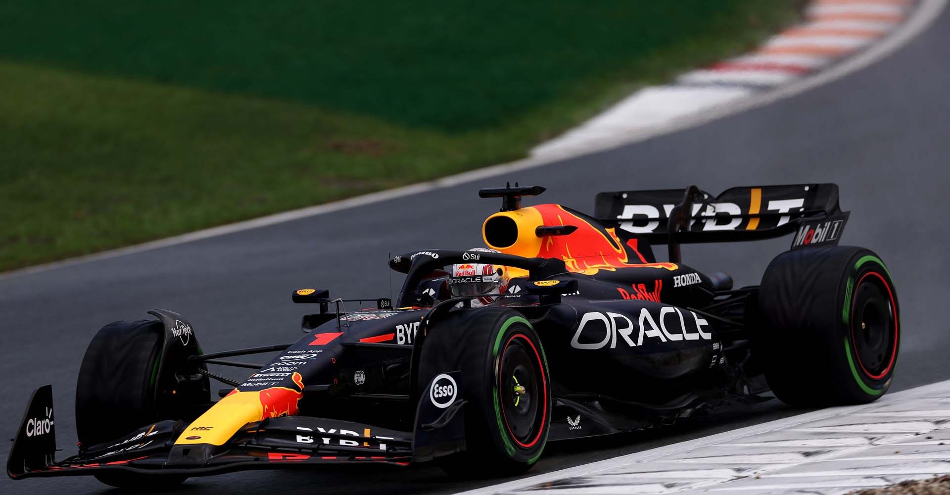 ZANDVOORT, NETHERLANDS - AUGUST 26: Max Verstappen of the Netherlands driving the (1) Oracle Red Bull Racing RB19 on track during qualifying ahead of the F1 Grand Prix of The Netherlands at Circuit Zandvoort on August 26, 2023 in Zandvoort, Netherlands. (Photo by Dean Mouhtaropoulos/Getty Images) // Getty Images / Red Bull Content Pool // SI202308260469 // Usage for editorial use only //