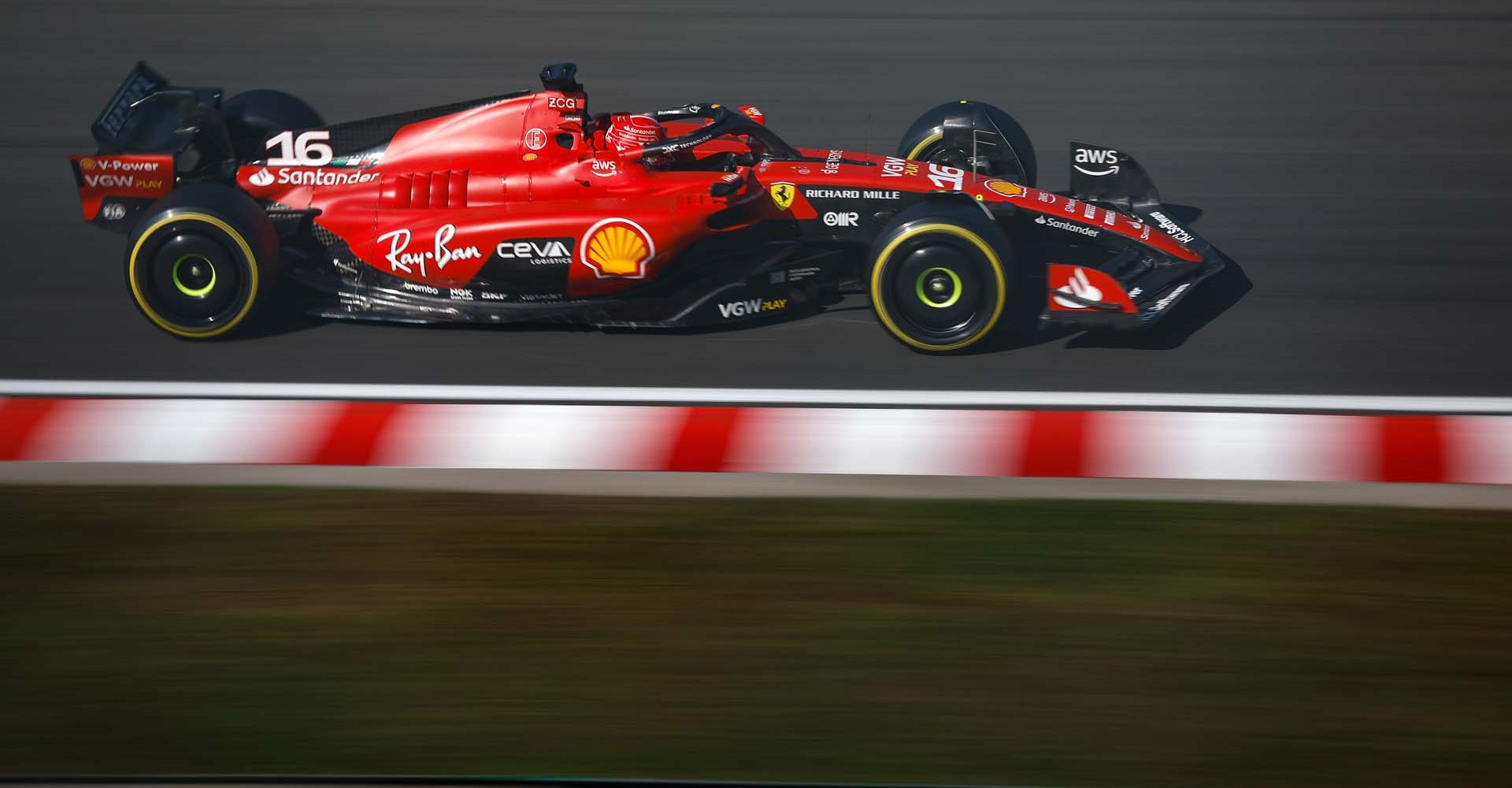 HUNGARORING, HUNGARY - JULY 22: Charles Leclerc, Ferrari SF-23 during the Hungarian GP at Hungaroring on Saturday July 22, 2023 in Budapest, Hungary. (Photo by Glenn Dunbar / LAT Images)