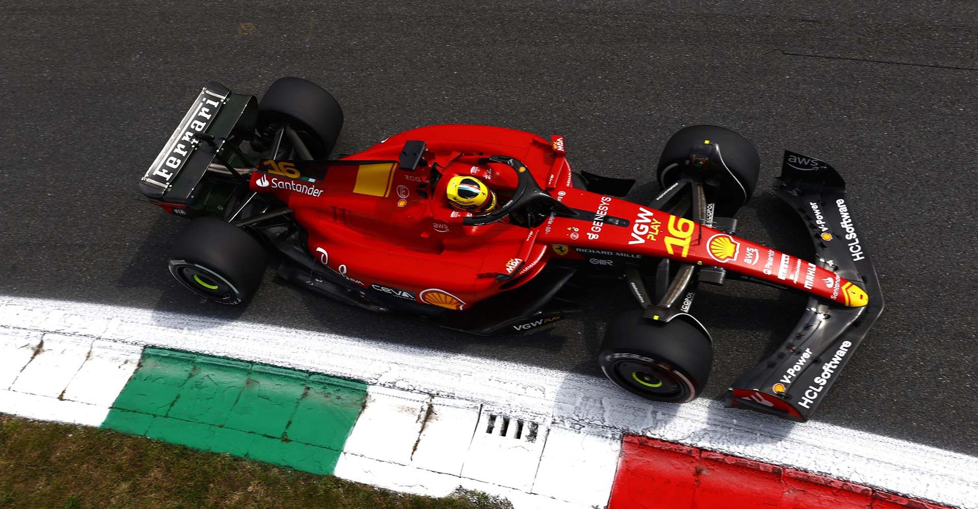 AUTODROMO NAZIONALE MONZA, ITALY - SEPTEMBER 01: Charles Leclerc, Ferrari SF-23 during the Italian GP at Autodromo Nazionale Monza on Friday September 01, 2023 in Monza, Italy. (Photo by Andy Hone / LAT Images)