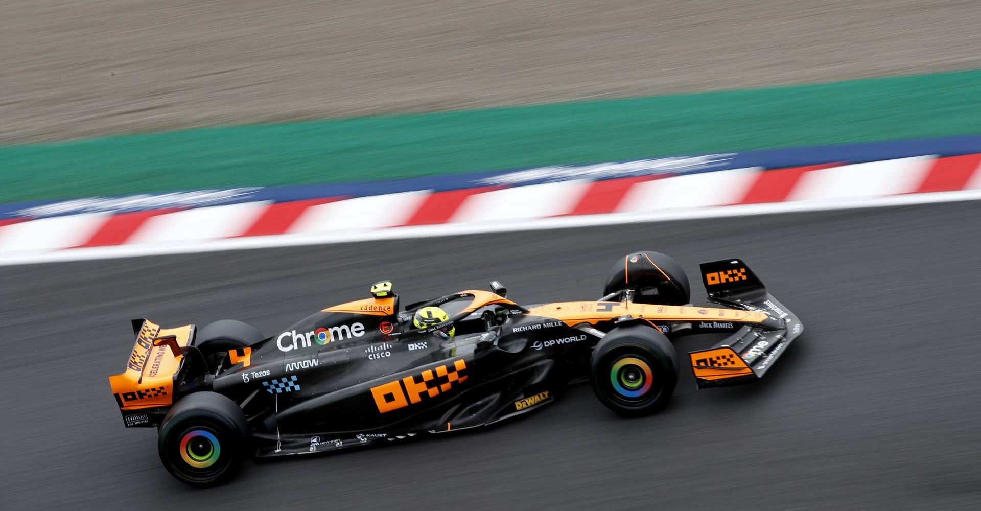 SUZUKA, JAPAN - SEPTEMBER 22: Lando Norris, McLaren MCL60 during the Japanese GP at Suzuka on Friday September 22, 2023 in Suzuka, Japan. (Photo by Jake Grant / LAT Images)