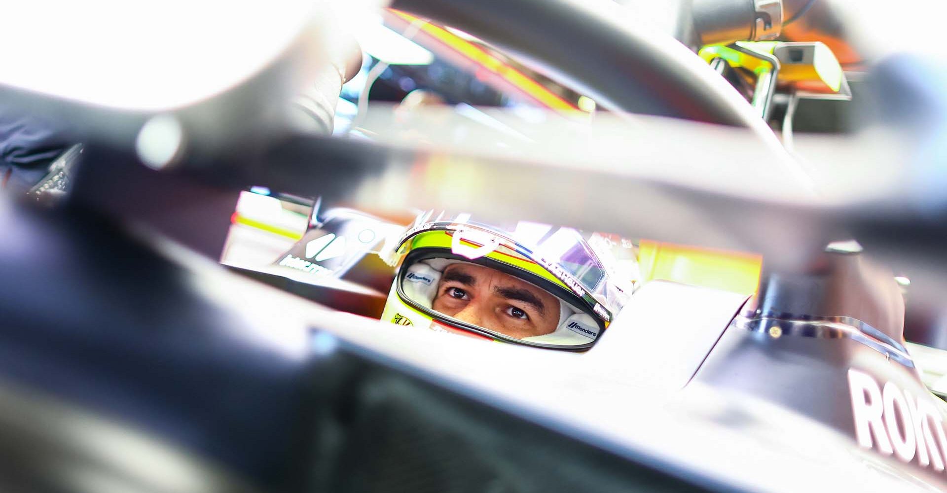 SUZUKA, JAPAN - SEPTEMBER 22: Sergio Perez of Mexico and Oracle Red Bull Racing prepares to drive in the garage during practice ahead of the F1 Grand Prix of Japan at Suzuka International Racing Course on September 22, 2023 in Suzuka, Japan. (Photo by Mark Thompson/Getty Images) // Getty Images / Red Bull Content Pool // SI202309220068 // Usage for editorial use only //