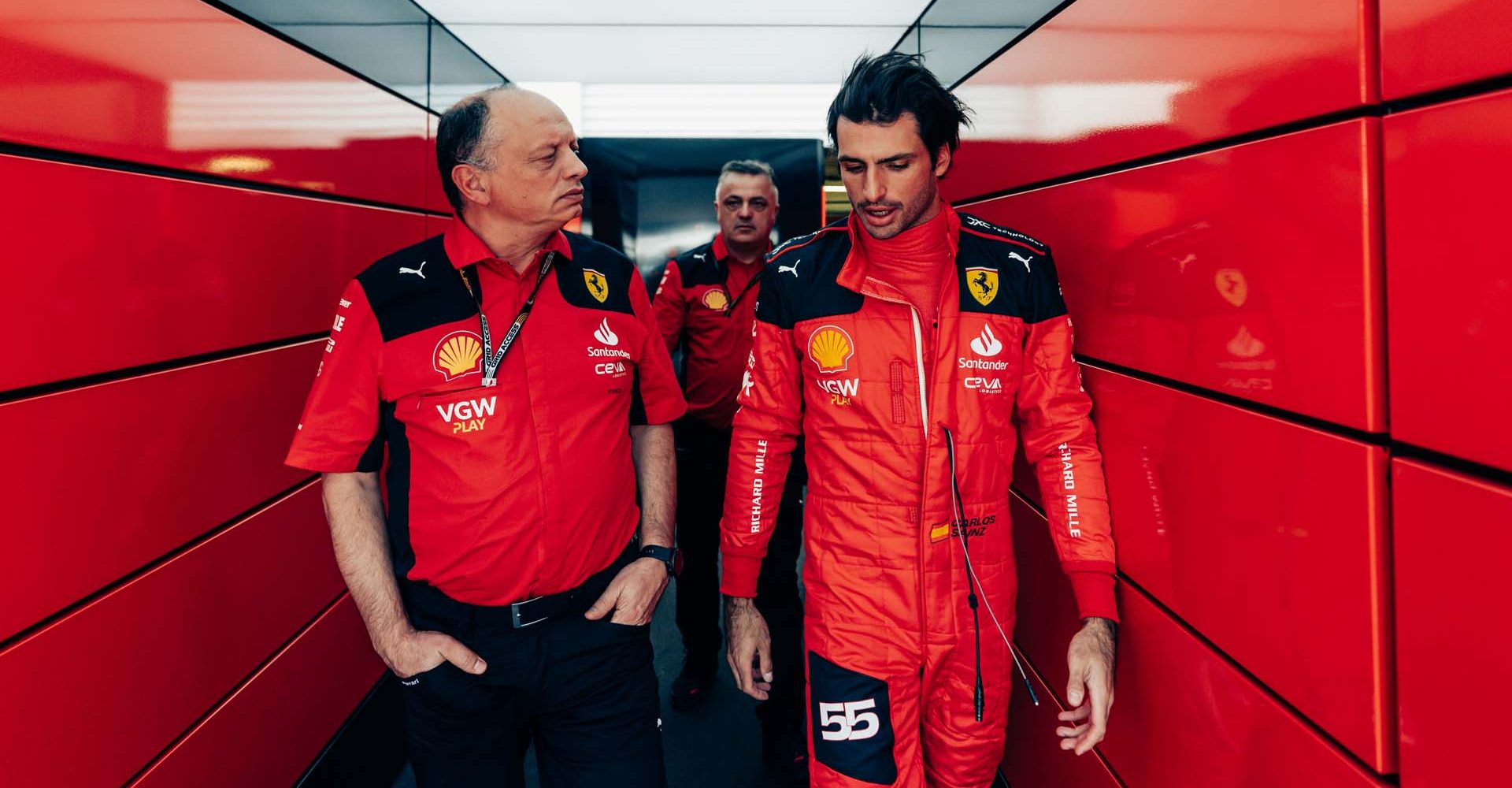 FERRARI F1 GP MESSICO SABATO 28/10/2023 @Scuderia Ferrari Press Office Fred Vasseur Carlos Sainz