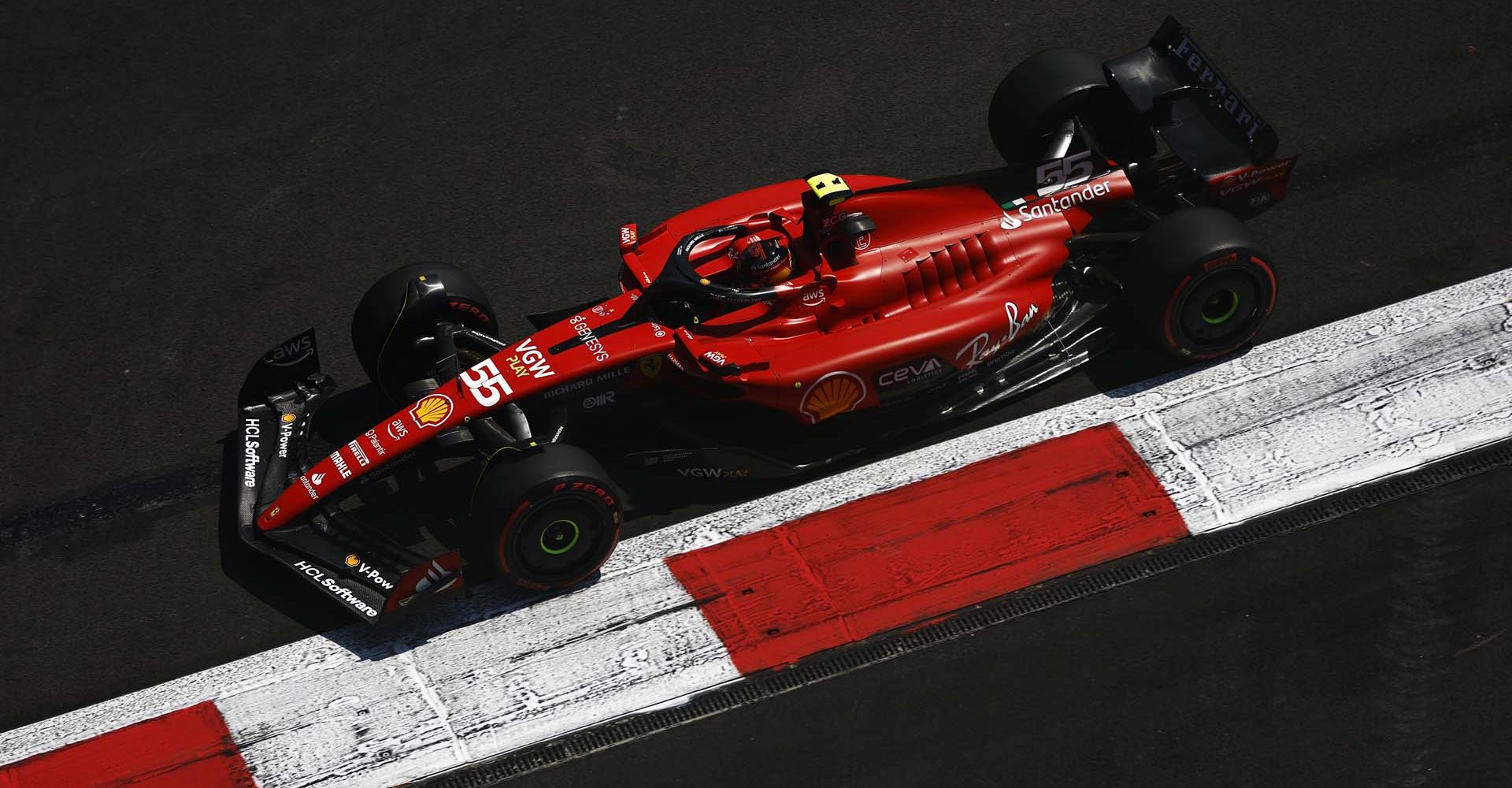 AUTODROMO HERMANOS RODRIGUEZ, MEXICO - OCTOBER 28: Carlos Sainz, Ferrari SF-23 during the Mexico City GP at Autodromo Hermanos Rodriguez on Saturday October 28, 2023 in Mexico City, Mexico. (Photo by Zak Mauger / LAT Images)