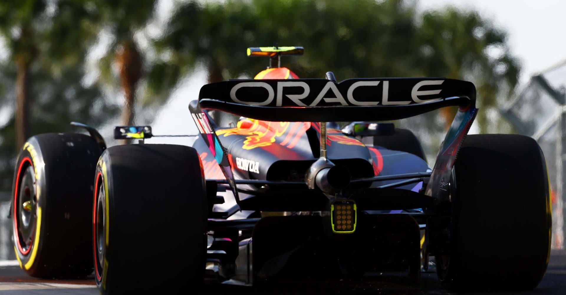 MIAMI, FLORIDA - MAY 05: Sergio Perez of Mexico driving the (11) Oracle Red Bull Racing RB19 on track during practice ahead of the F1 Grand Prix of Miami at Miami International Autodrome on May 05, 2023 in Miami, Florida. (Photo by Mark Thompson/Getty Images)