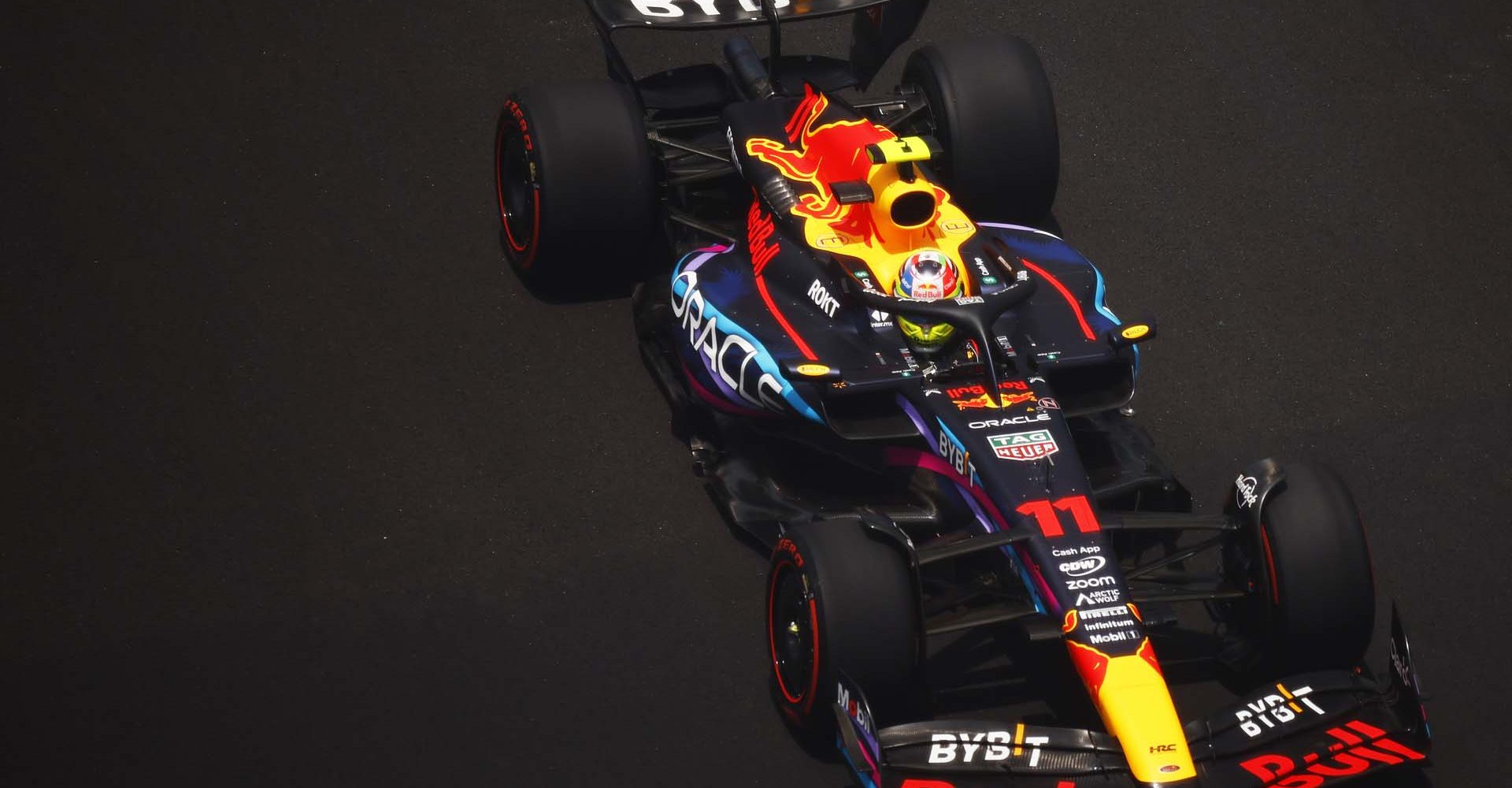 MIAMI, FLORIDA - MAY 06: Sergio Perez of Mexico driving the (11) Oracle Red Bull Racing RB19 on track during final practice ahead of the F1 Grand Prix of Miami at Miami International Autodrome on May 06, 2023 in Miami, Florida. (Photo by Jared C. Tilton/Getty Images)