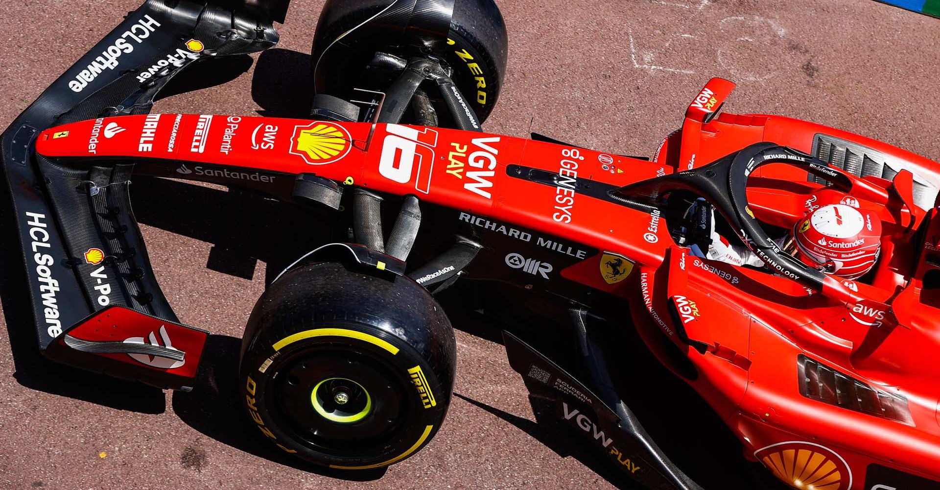 CIRCUIT DE MONACO, MONACO - MAY 26: Charles Leclerc, Ferrari SF-23 during the Monaco GP at Circuit de Monaco on Friday May 26, 2023 in Monte Carlo, Monaco. (Photo by Andy Hone / LAT Images)