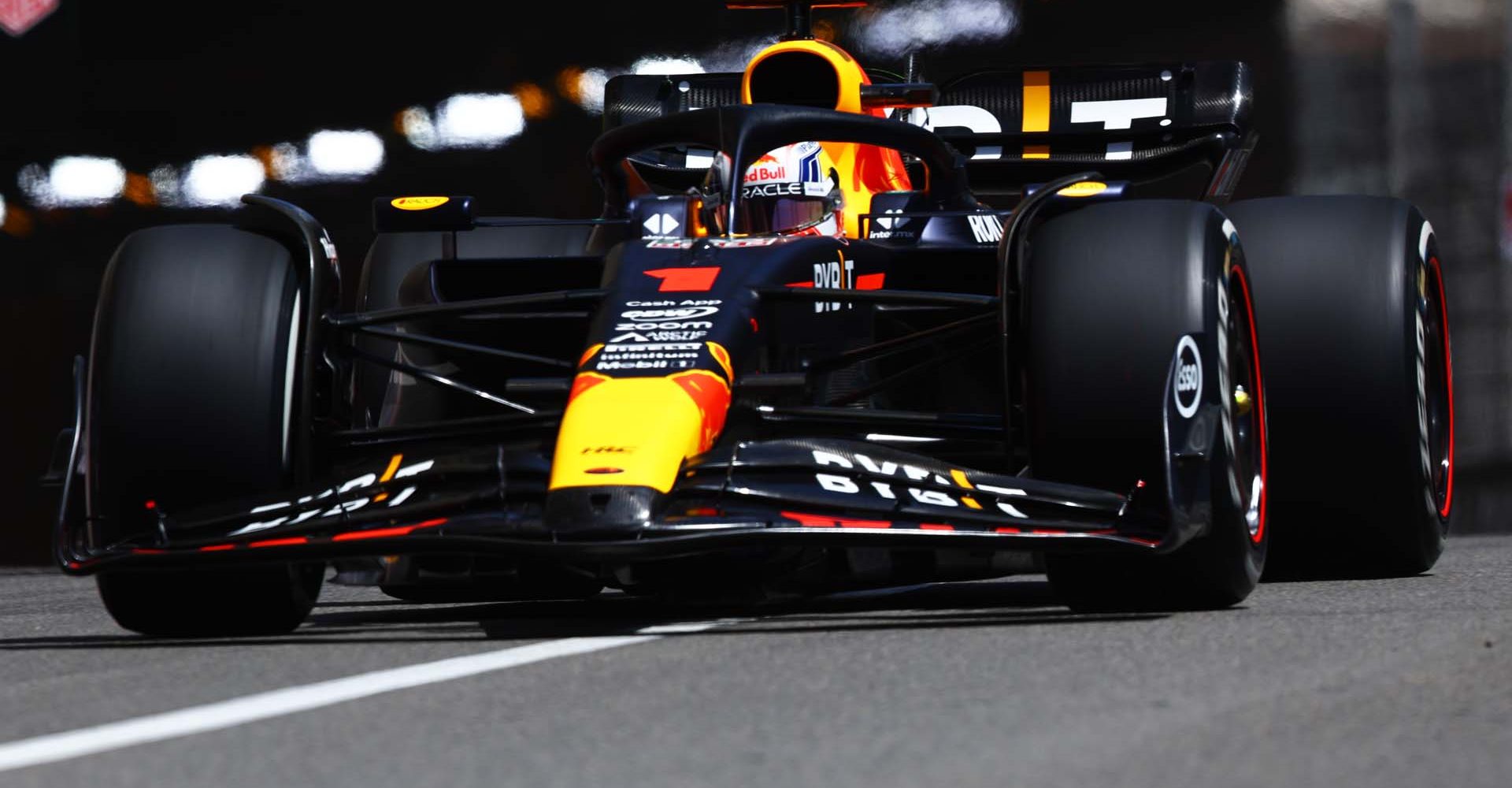 MONTE-CARLO, MONACO - MAY 26: Max Verstappen of the Netherlands driving the (1) Oracle Red Bull Racing RB19 on track during practice ahead of the F1 Grand Prix of Monaco at Circuit de Monaco on May 26, 2023 in Monte-Carlo, Monaco. (Photo by Mark Thompson/Getty Images)