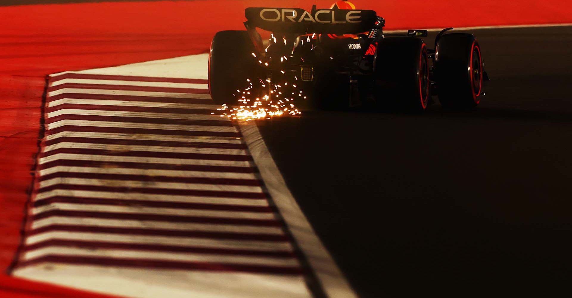 LUSAIL CITY, QATAR - OCTOBER 06: Sergio Perez of Mexico driving the (11) Oracle Red Bull Racing RB19 on track during practice ahead of the F1 Grand Prix of Qatar at Lusail International Circuit on October 06, 2023 in Lusail City, Qatar. (Photo by Mark Thompson/Getty Images)