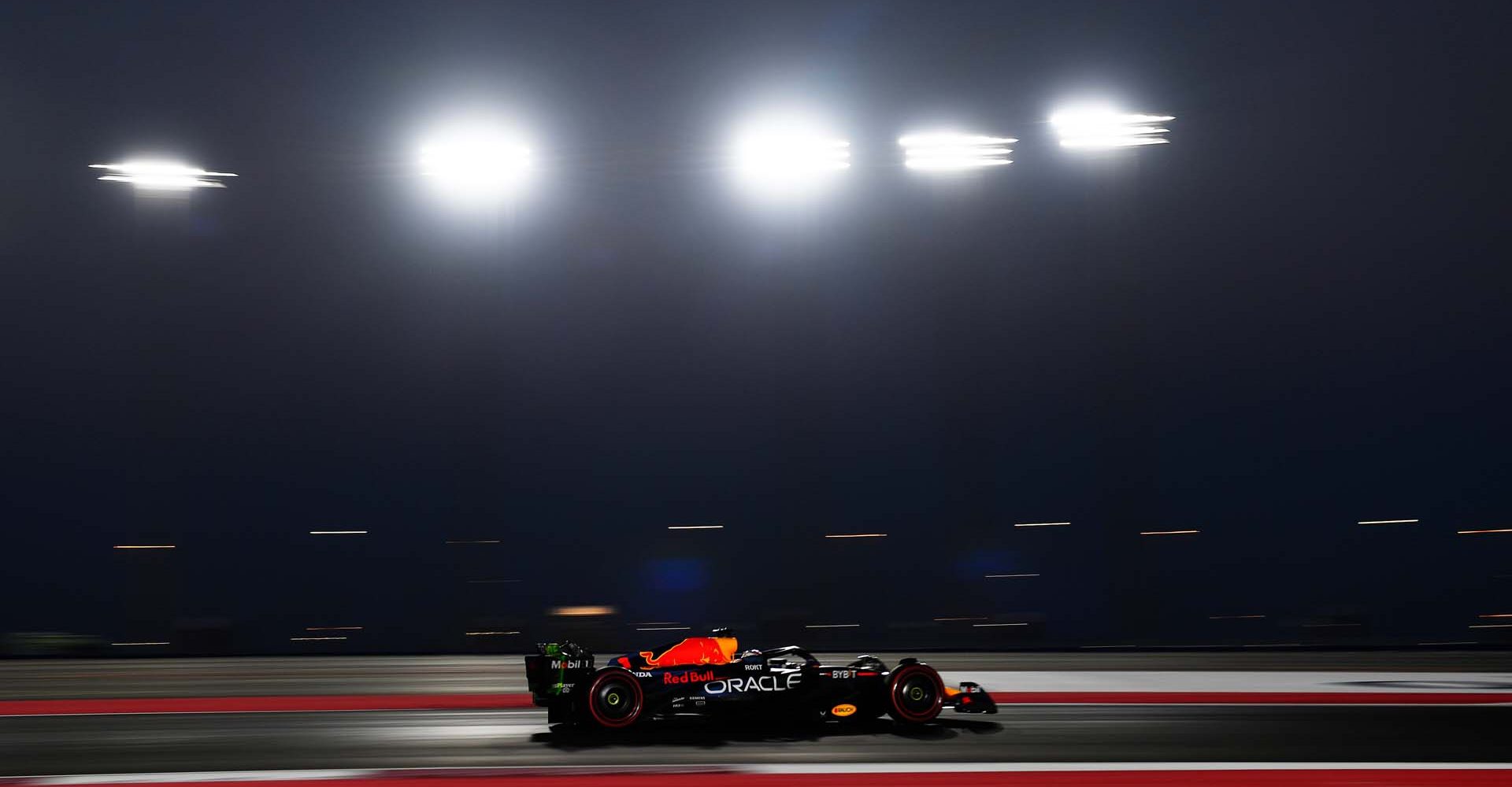 LUSAIL CITY, QATAR - OCTOBER 06: Max Verstappen of the Netherlands driving the (1) Oracle Red Bull Racing RB19 on track during practice ahead of the F1 Grand Prix of Qatar at Lusail International Circuit on October 06, 2023 in Lusail City, Qatar. (Photo by Rudy Carezzevoli/Getty Images) // Getty Images / Red Bull Content Pool // SI202310061406 // Usage for editorial use only //