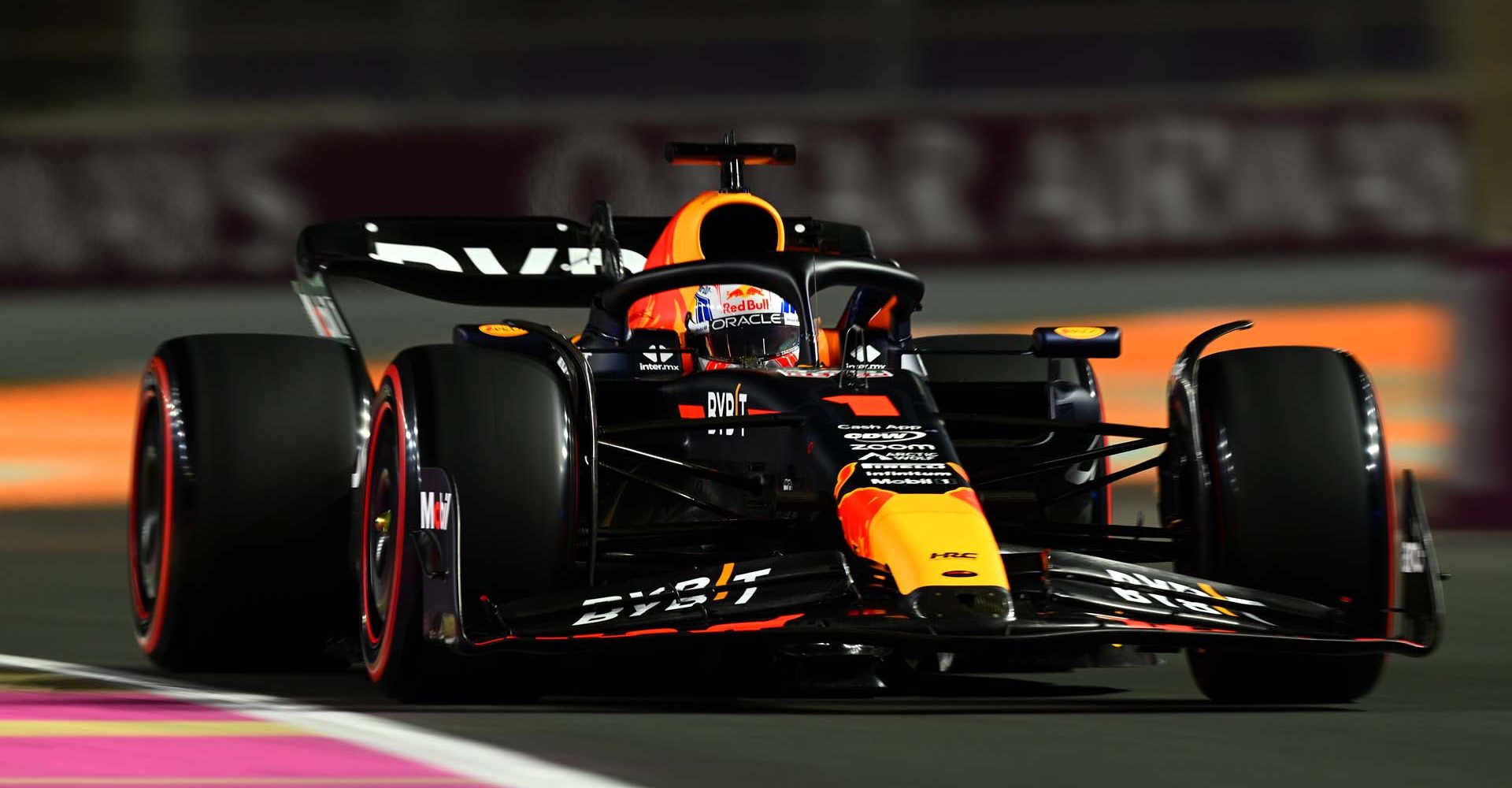 JEDDAH, SAUDI ARABIA - MARCH 18: Max Verstappen of the Netherlands driving the (1) Oracle Red Bull Racing RB19 on track during qualifying ahead of the F1 Grand Prix of Saudi Arabia at Jeddah Corniche Circuit on March 18, 2023 in Jeddah, Saudi Arabia. (Photo by Clive Mason/Getty Images)