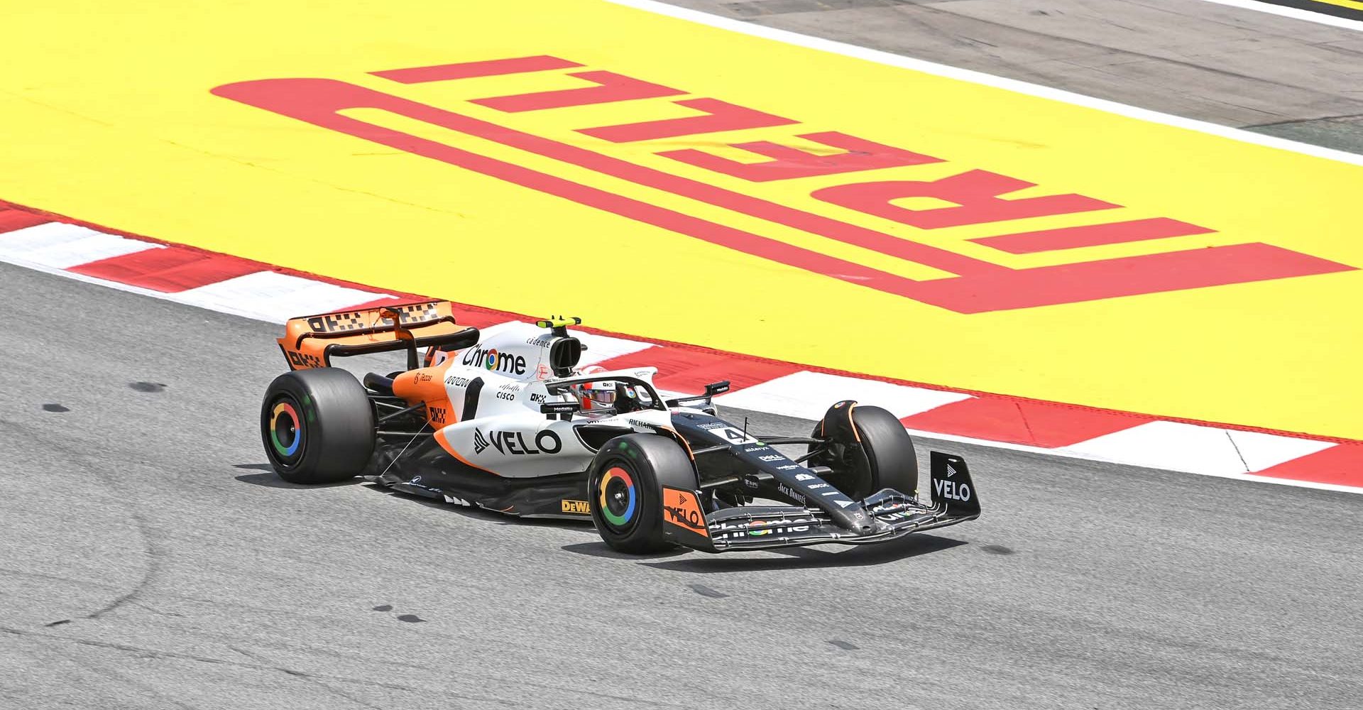 CIRCUIT DE BARCELONA-CATALUNYA, SPAIN - JUNE 02: Lando Norris, McLaren MCL60 during the Spanish GP  at Circuit de Barcelona-Catalunya on Friday June 02, 2023 in Barcelona, Spain. (Photo by Mark Sutton / LAT Images)