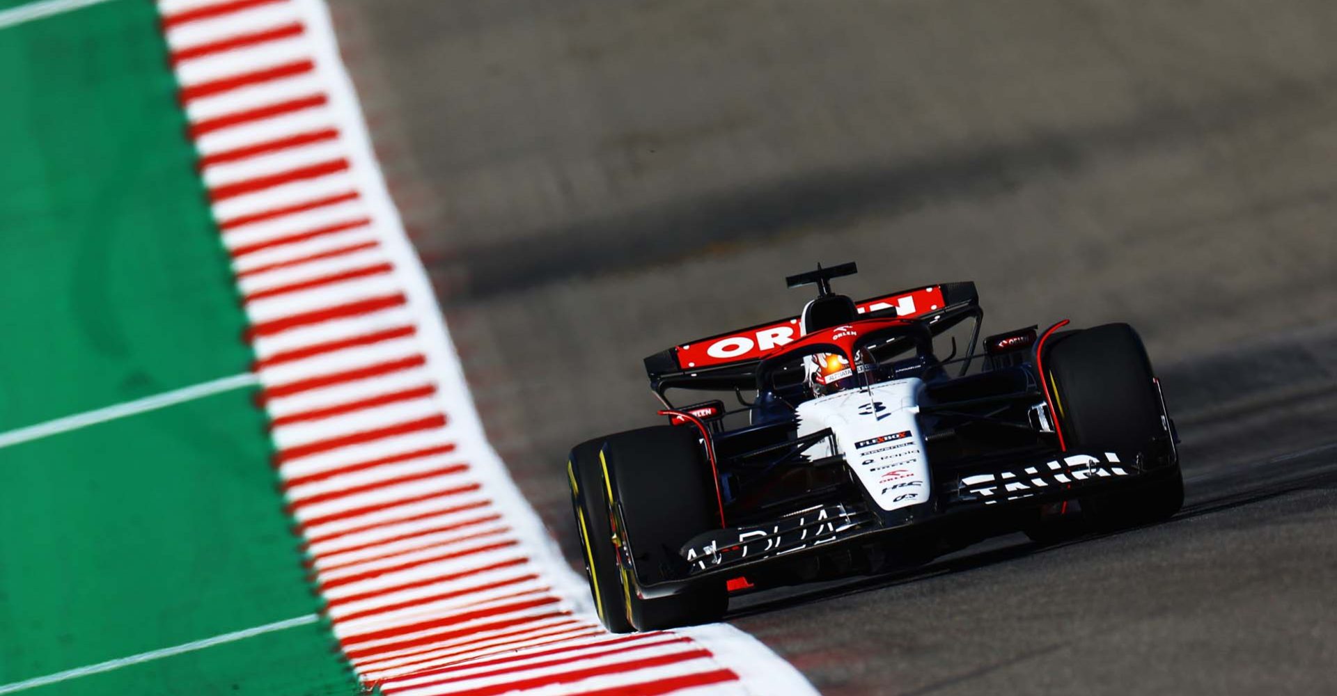 AUSTIN, TEXAS - OCTOBER 20: Daniel Ricciardo of Australia driving the (3) Scuderia AlphaTauri AT04 on track during practice ahead of the F1 Grand Prix of United States at Circuit of The Americas on October 20, 2023 in Austin, Texas. (Photo by Mark Thompson/Getty Images) // Getty Images / Red Bull Content Pool // SI202310200901 // Usage for editorial use only //