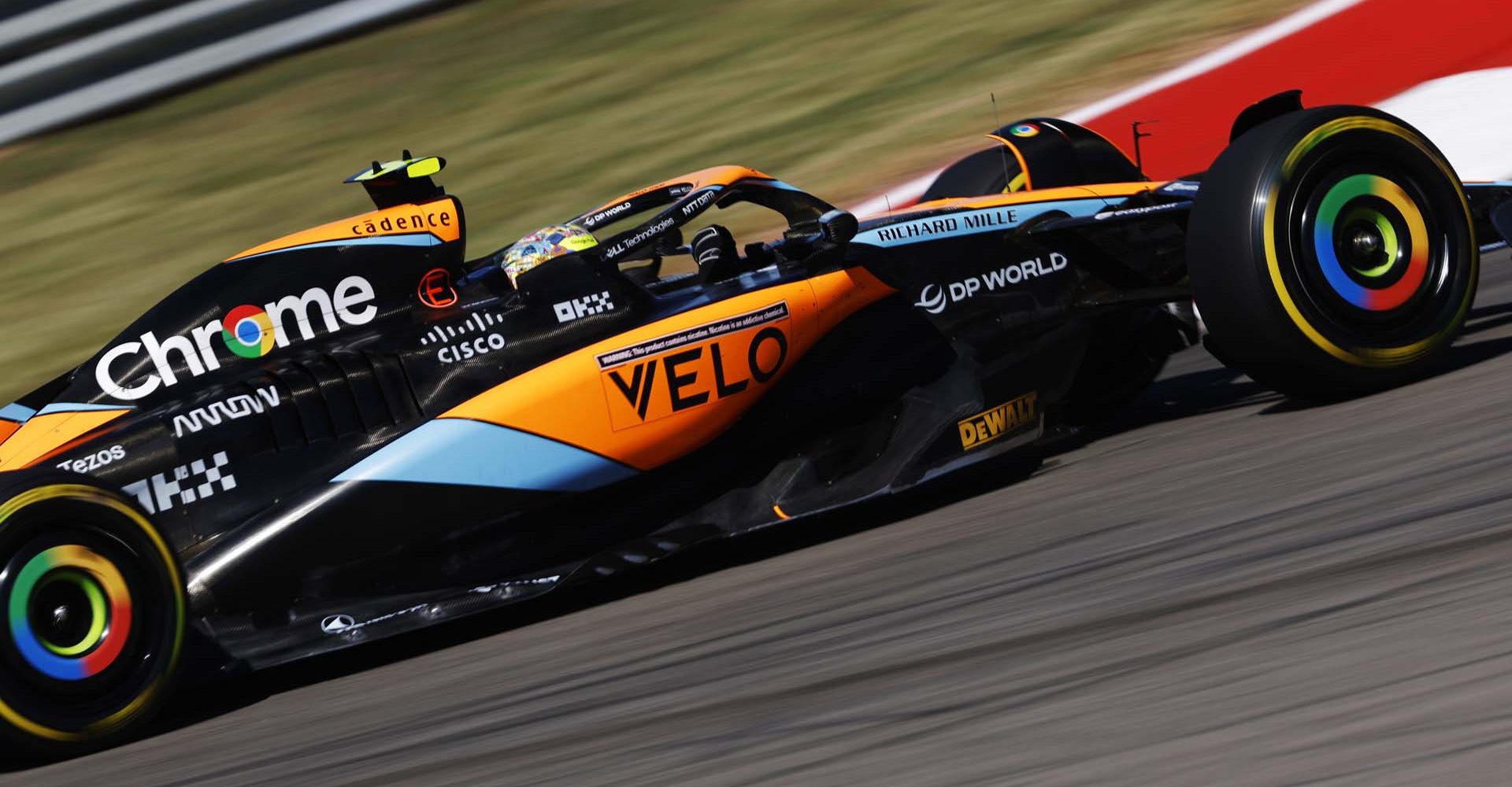 CIRCUIT OF THE AMERICAS, UNITED STATES OF AMERICA - OCTOBER 20: Lando Norris, McLaren MCL60 during the United States GP at Circuit of the Americas on Friday October 20, 2023 in Austin, United States of America. (Photo by Glenn Dunbar / LAT Images)