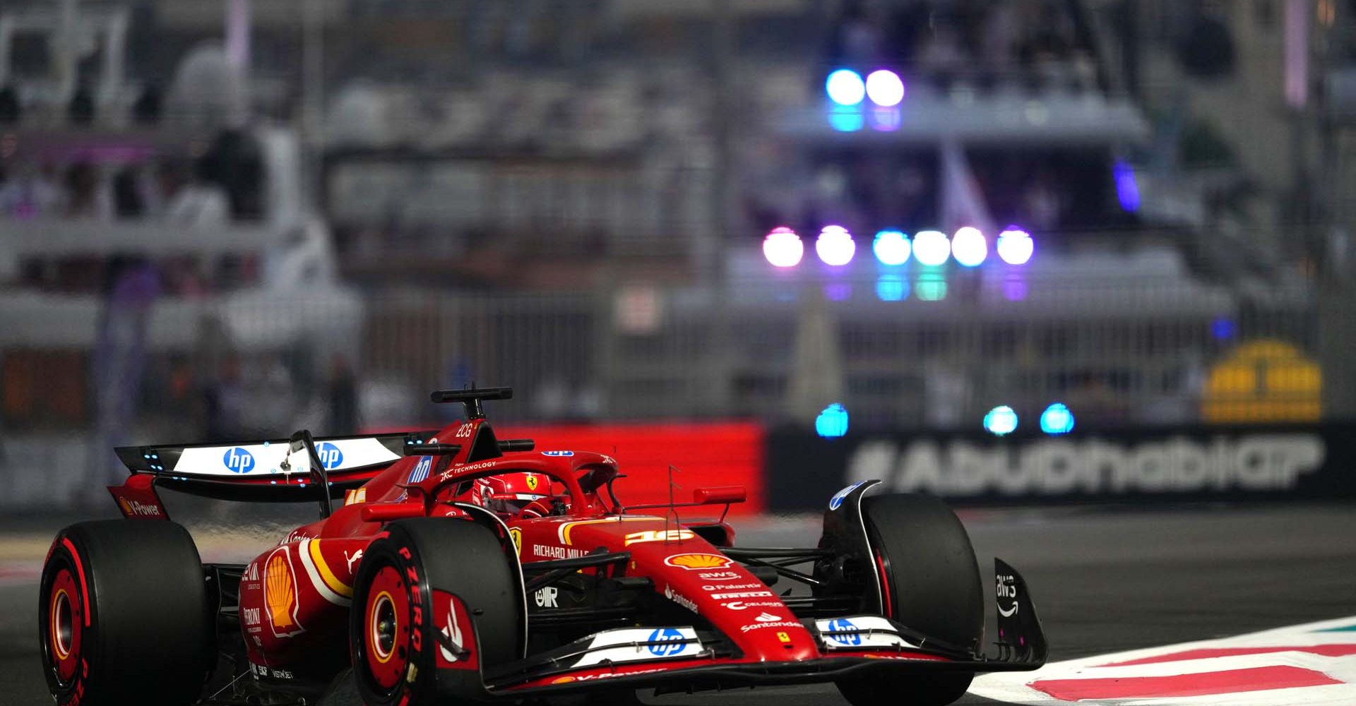 YAS MARINA CIRCUIT, UNITED ARAB EMIRATES - DECEMBER 06: Charles Leclerc, Ferrari SF-24 during the Abu Dhabi GP at Yas Marina Circuit on Friday December 06, 2024 in Abu Dhabi, United Arab Emirates. (Photo by LAT Images)