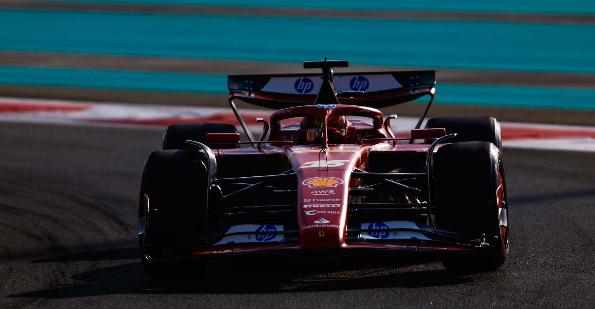 YAS MARINA CIRCUIT, UNITED ARAB EMIRATES - DECEMBER 07: Charles Leclerc, Ferrari SF-24 during the Abu Dhabi GP at Yas Marina Circuit on Saturday December 07, 2024 in Abu Dhabi, United Arab Emirates. (Photo by Zak Mauger / LAT Images)