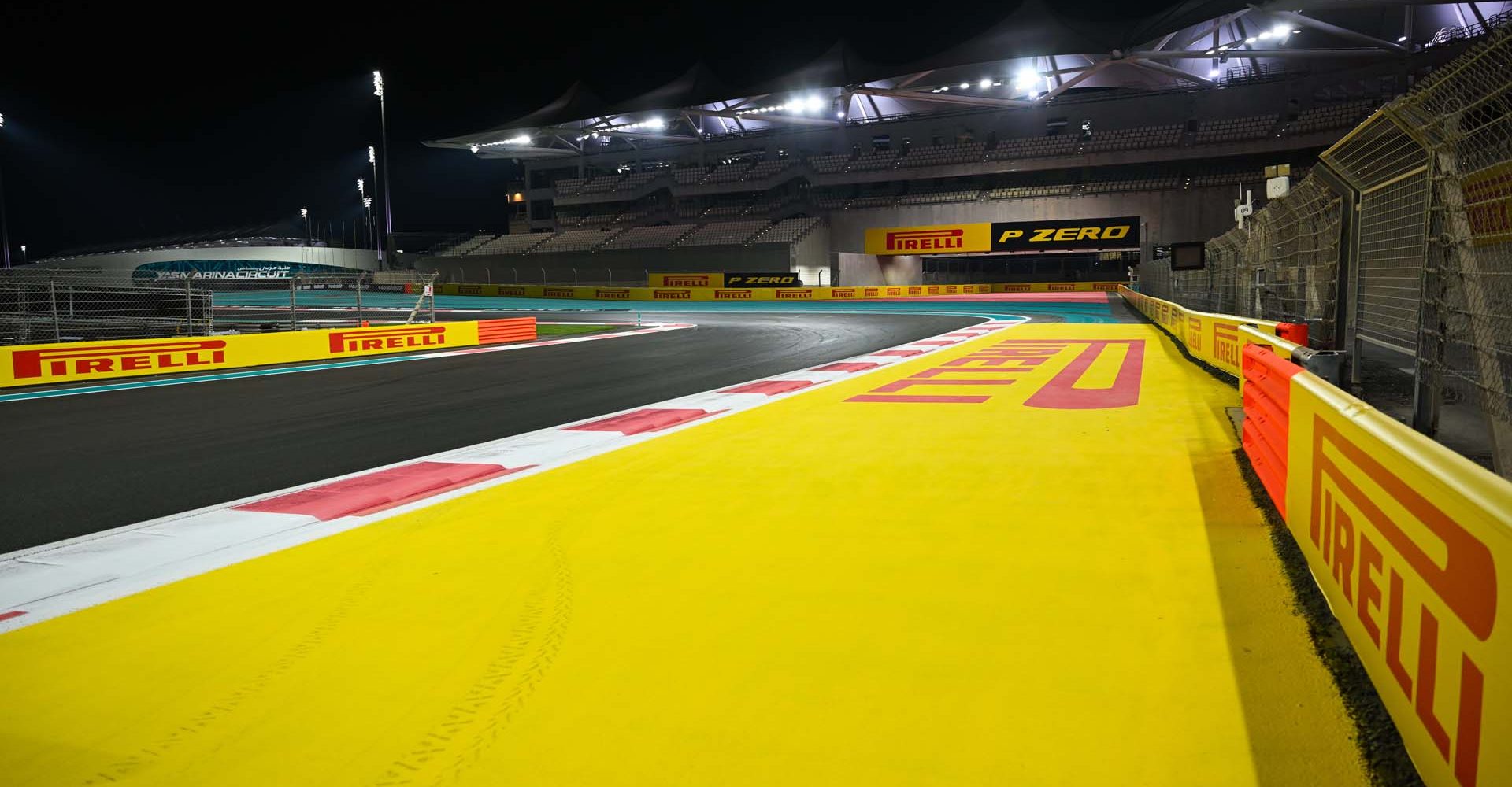 YAS MARINA CIRCUIT, UNITED ARAB EMIRATES - DECEMBER 05: Pirelli trackside branding during the Abu Dhabi GP at Yas Marina Circuit on Thursday December 05, 2024 in Abu Dhabi, United Arab Emirates. (Photo by Sam Bagnall / LAT Images)